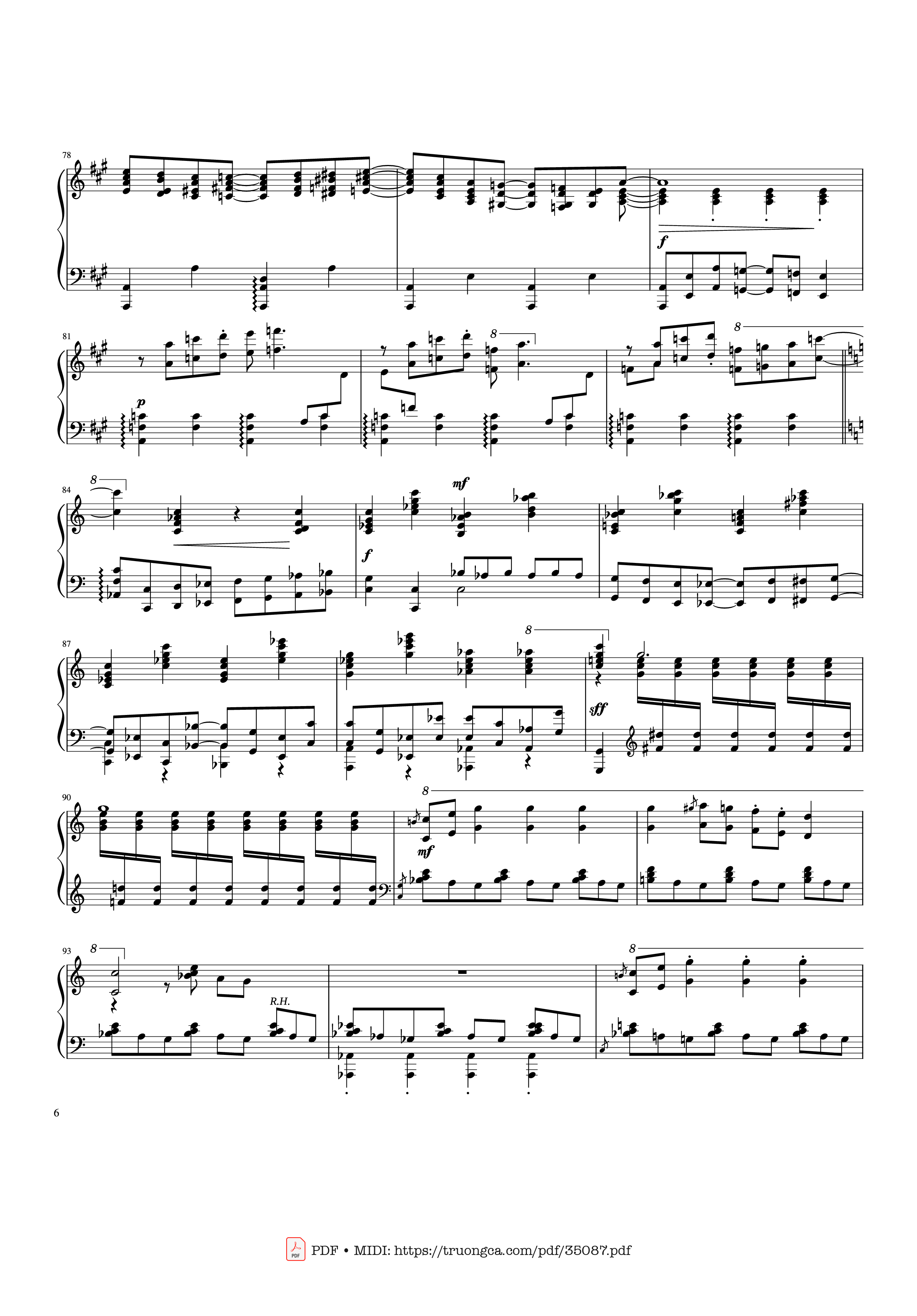 Page 6 of Sheet music PDF Piano Rhapsody in Blue Piano - George Gershwin