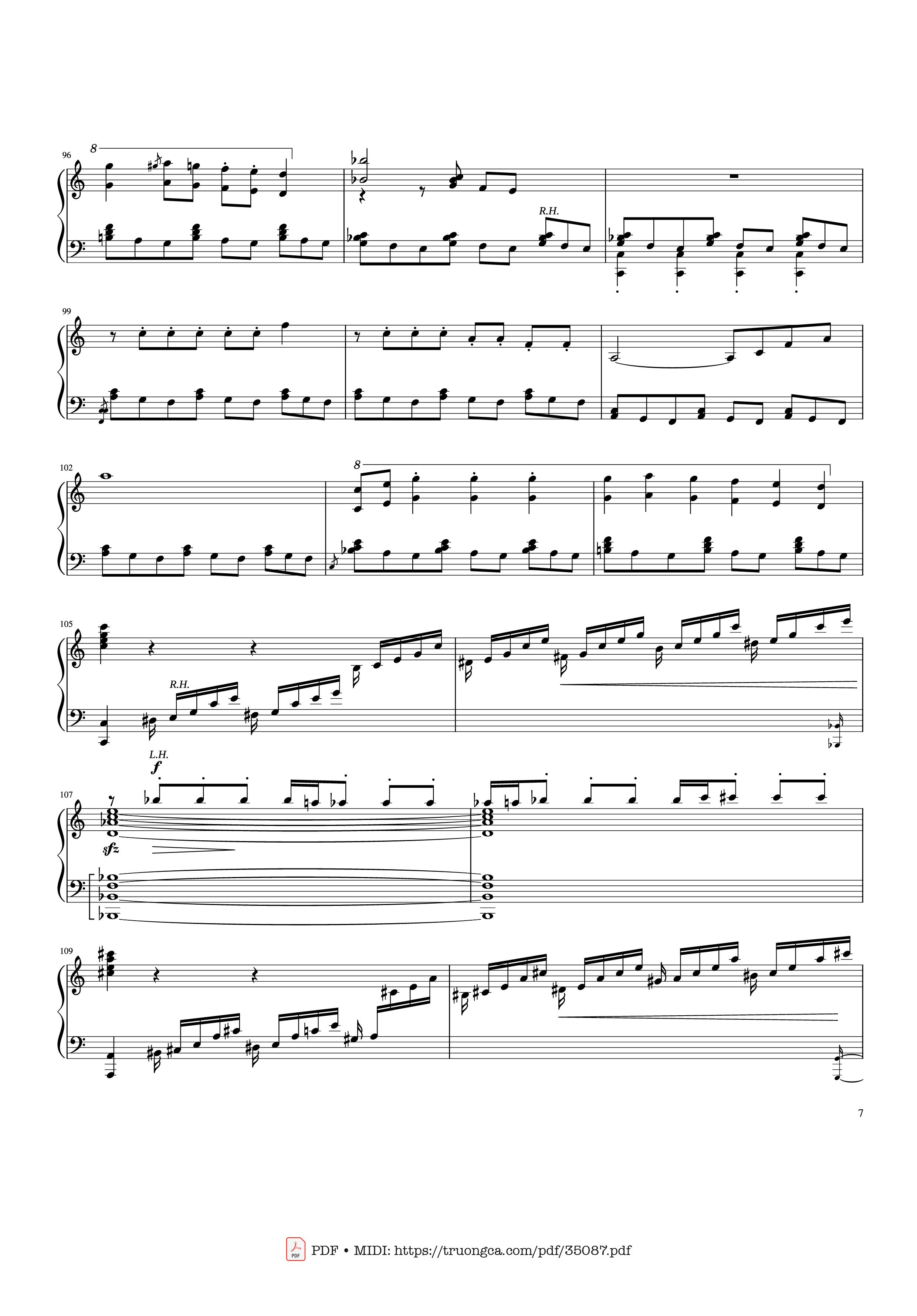 Page 7 of Sheet music PDF Piano Rhapsody in Blue Piano - George Gershwin