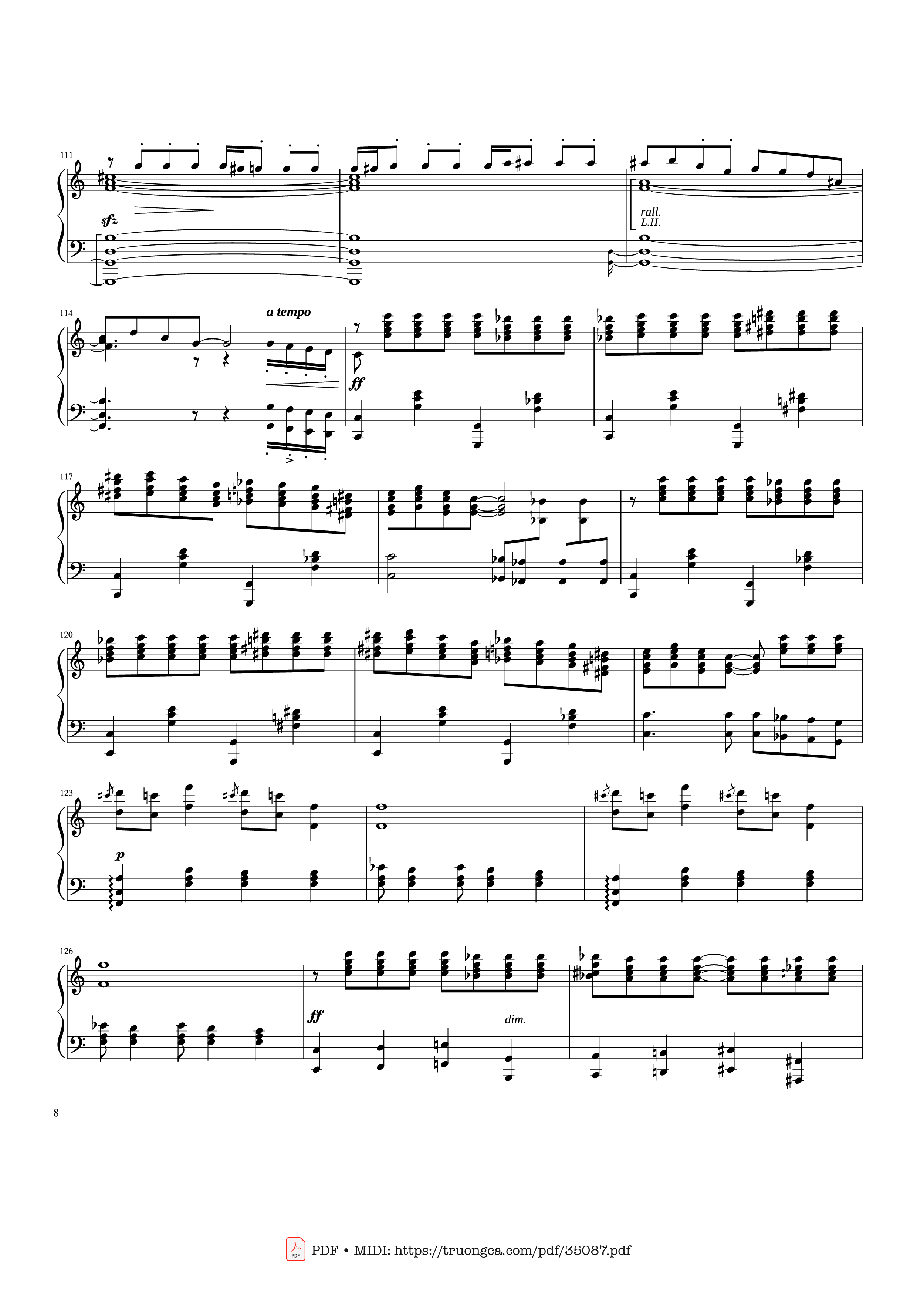 Page 8 of Sheet music PDF Piano Rhapsody in Blue Piano - George Gershwin