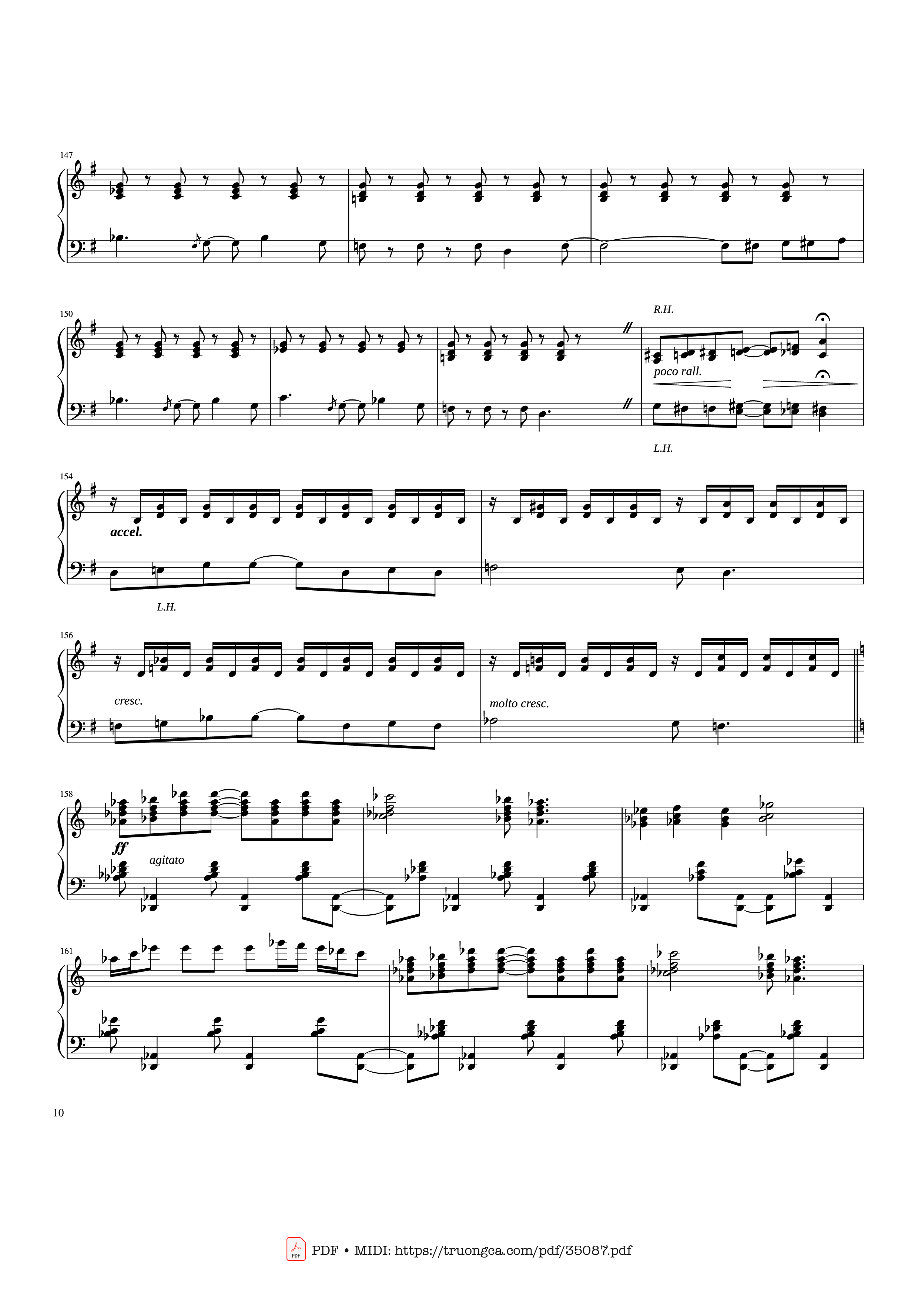 Page 10 of Sheet music PDF Piano Rhapsody in Blue Piano - George Gershwin
