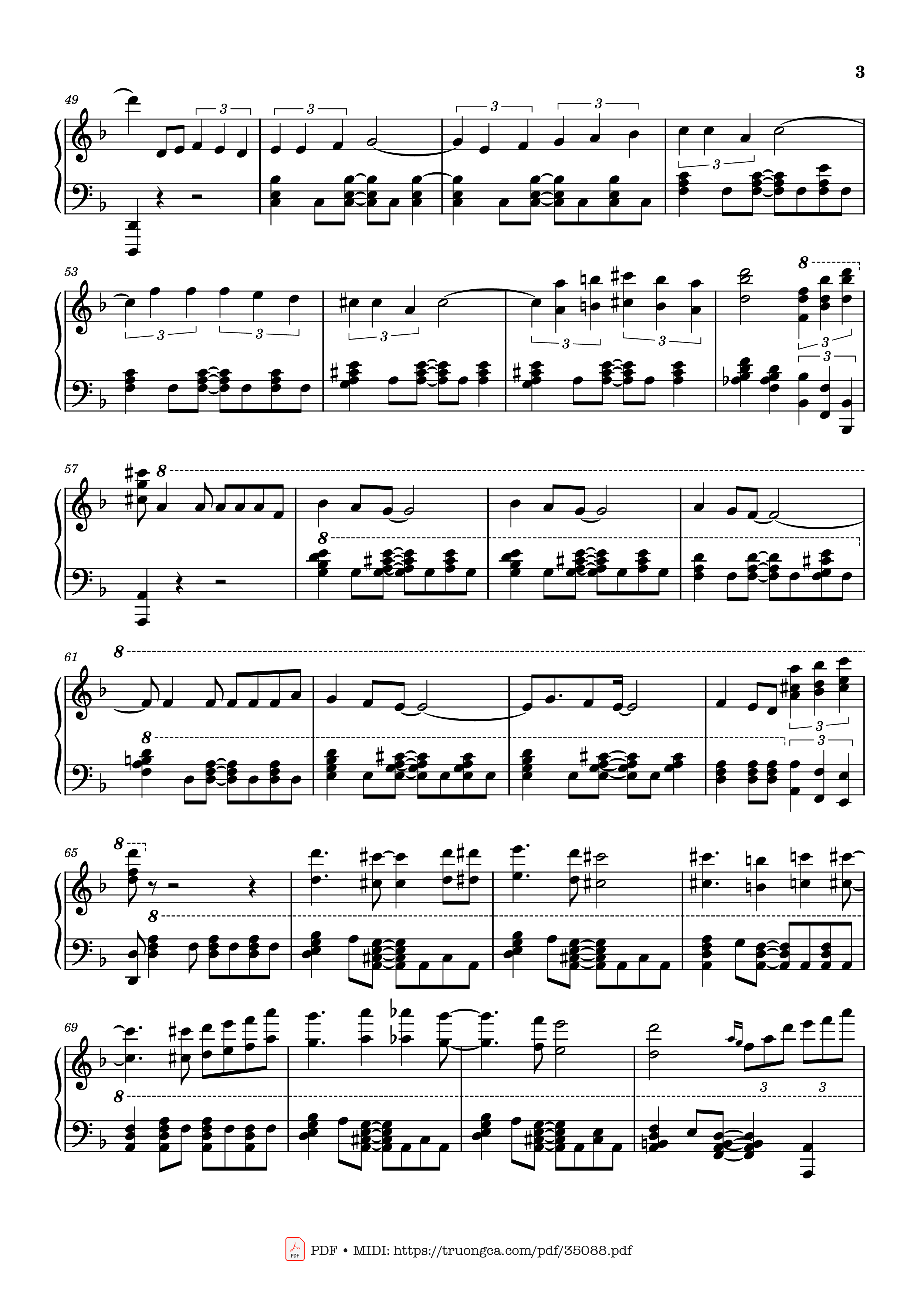Page 3 of Sheet music PDF Piano Sway Piano - Dean Martin