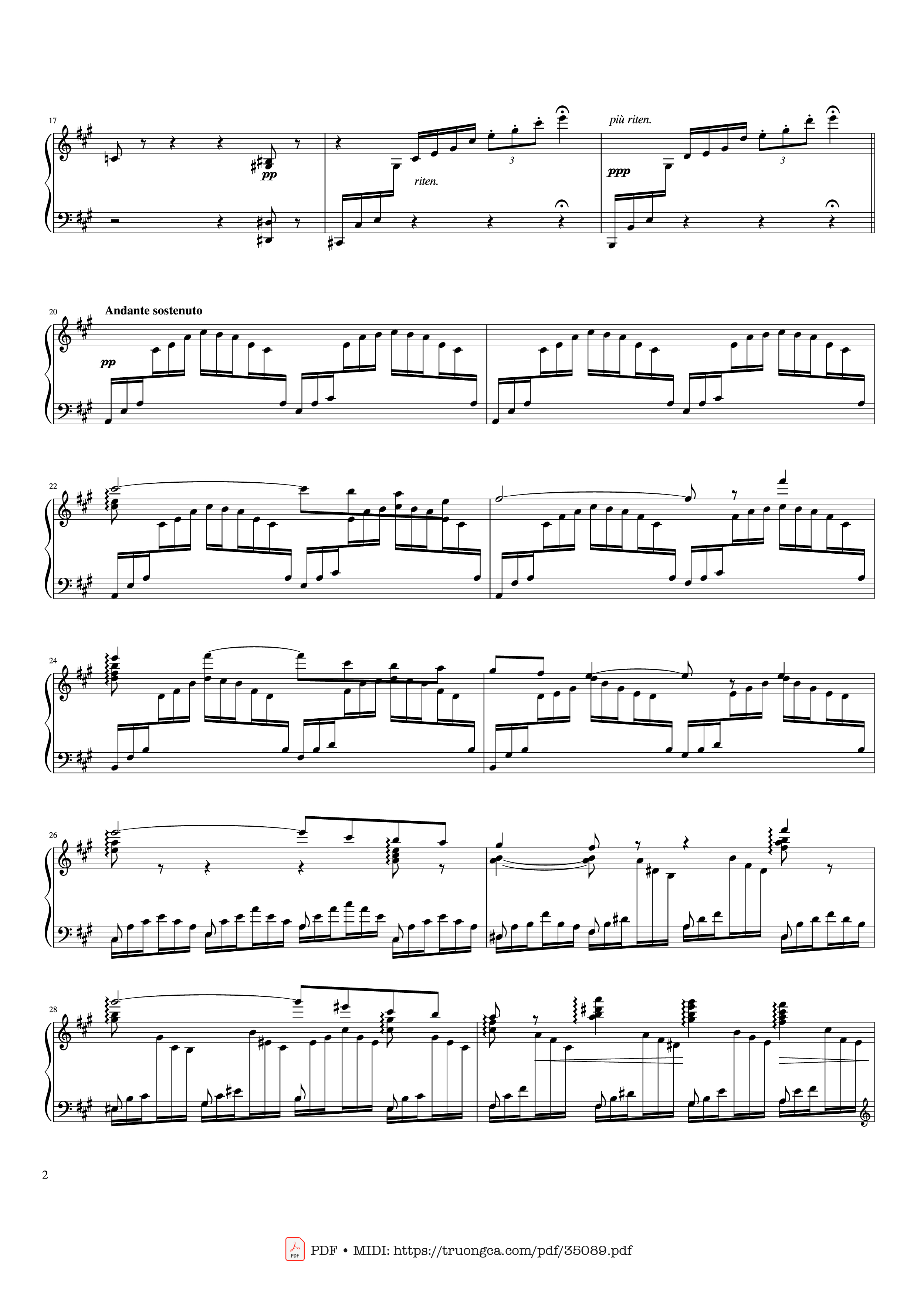 Page 2 of Sheet music PDF Piano Hymne à Sainte Cécile Piano Solo - Franz Liszt