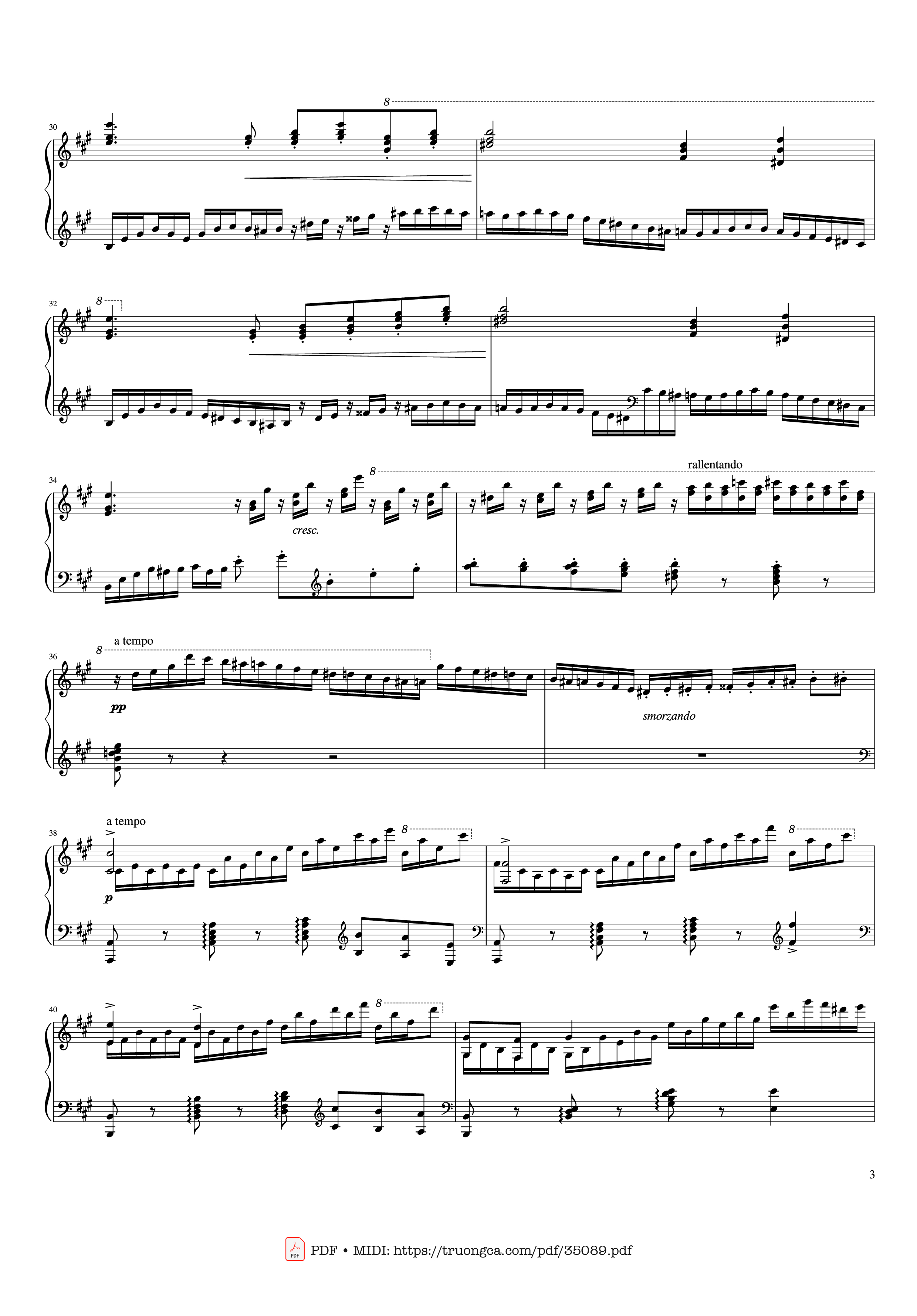 Page 3 of Sheet music PDF Piano Hymne à Sainte Cécile Piano Solo - Franz Liszt