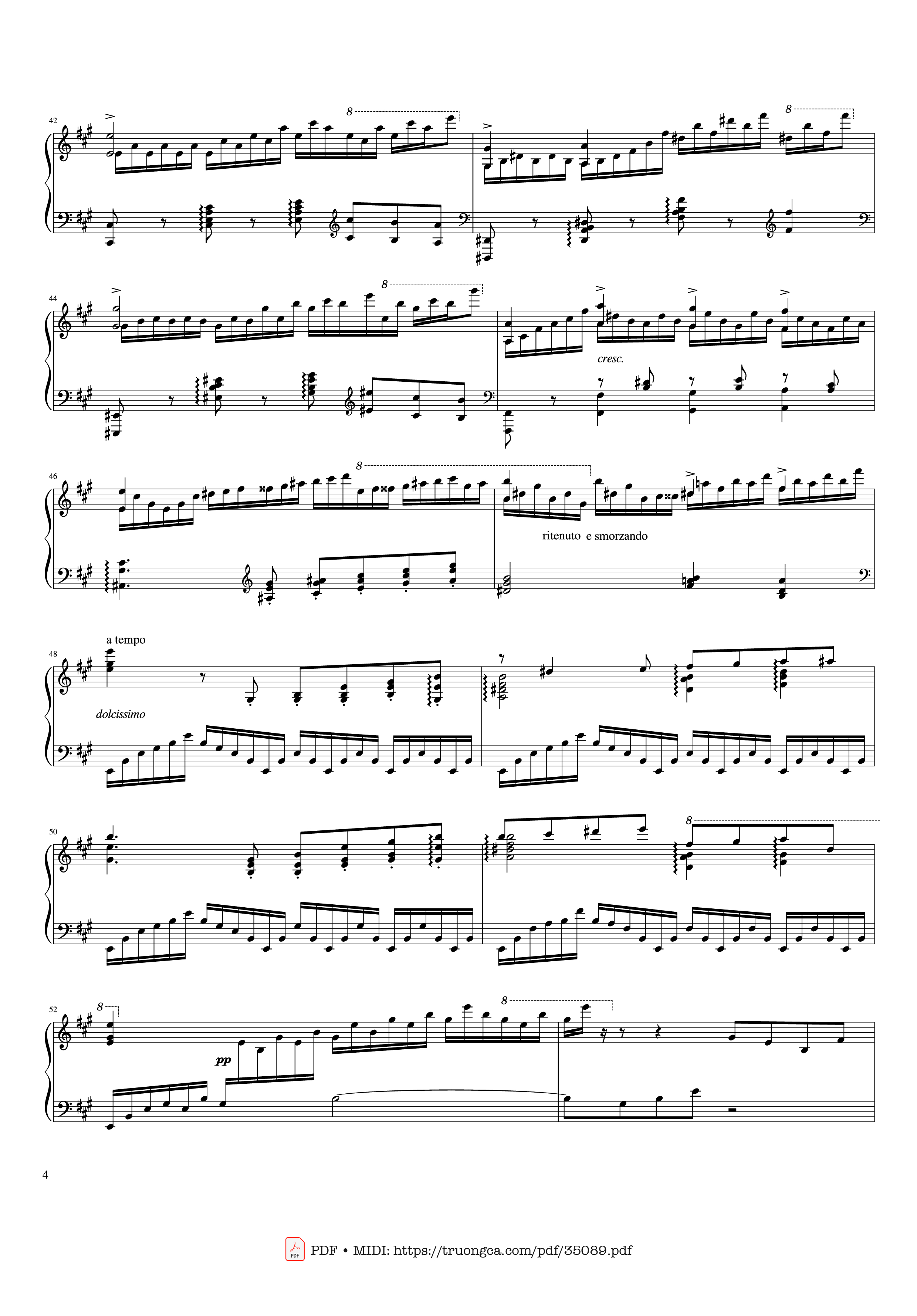 Page 4 of Sheet music PDF Piano Hymne à Sainte Cécile Piano Solo - Franz Liszt