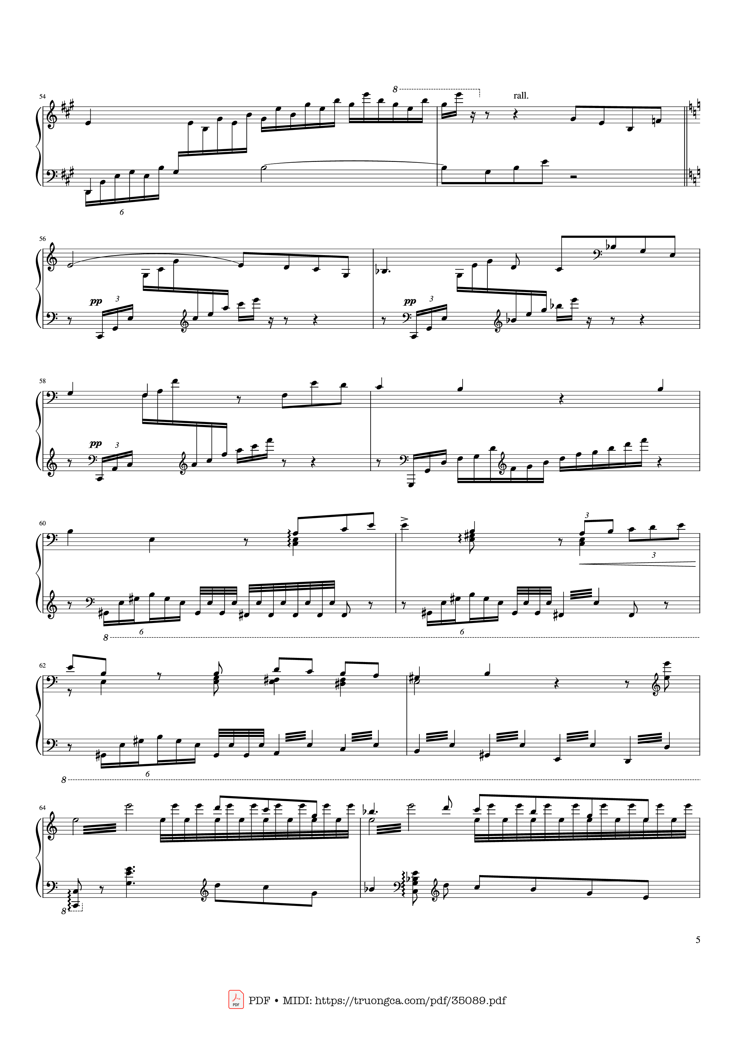 Page 5 of Sheet music PDF Piano Hymne à Sainte Cécile Piano Solo - Franz Liszt