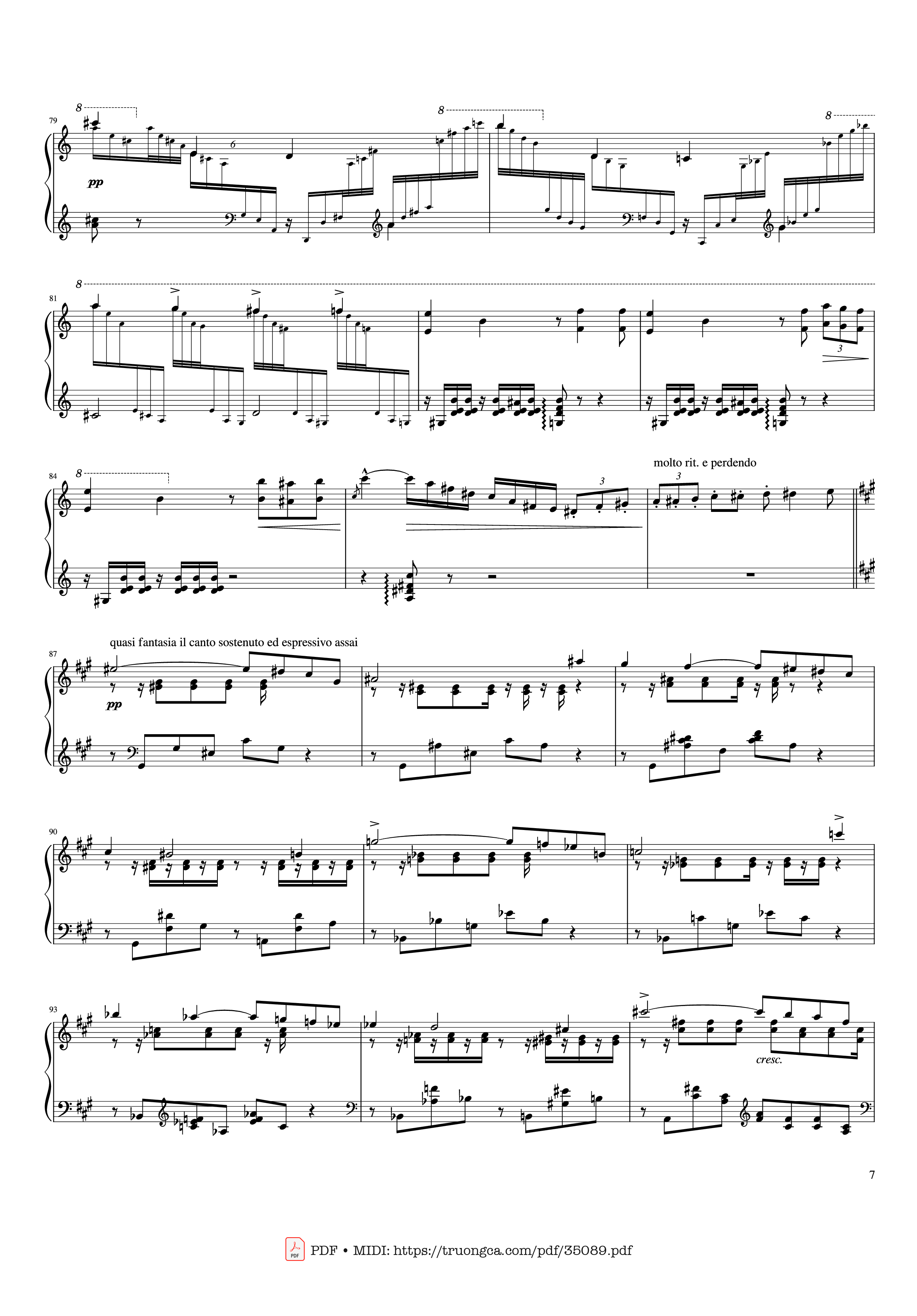 Page 7 of Sheet music PDF Piano Hymne à Sainte Cécile Piano Solo - Franz Liszt