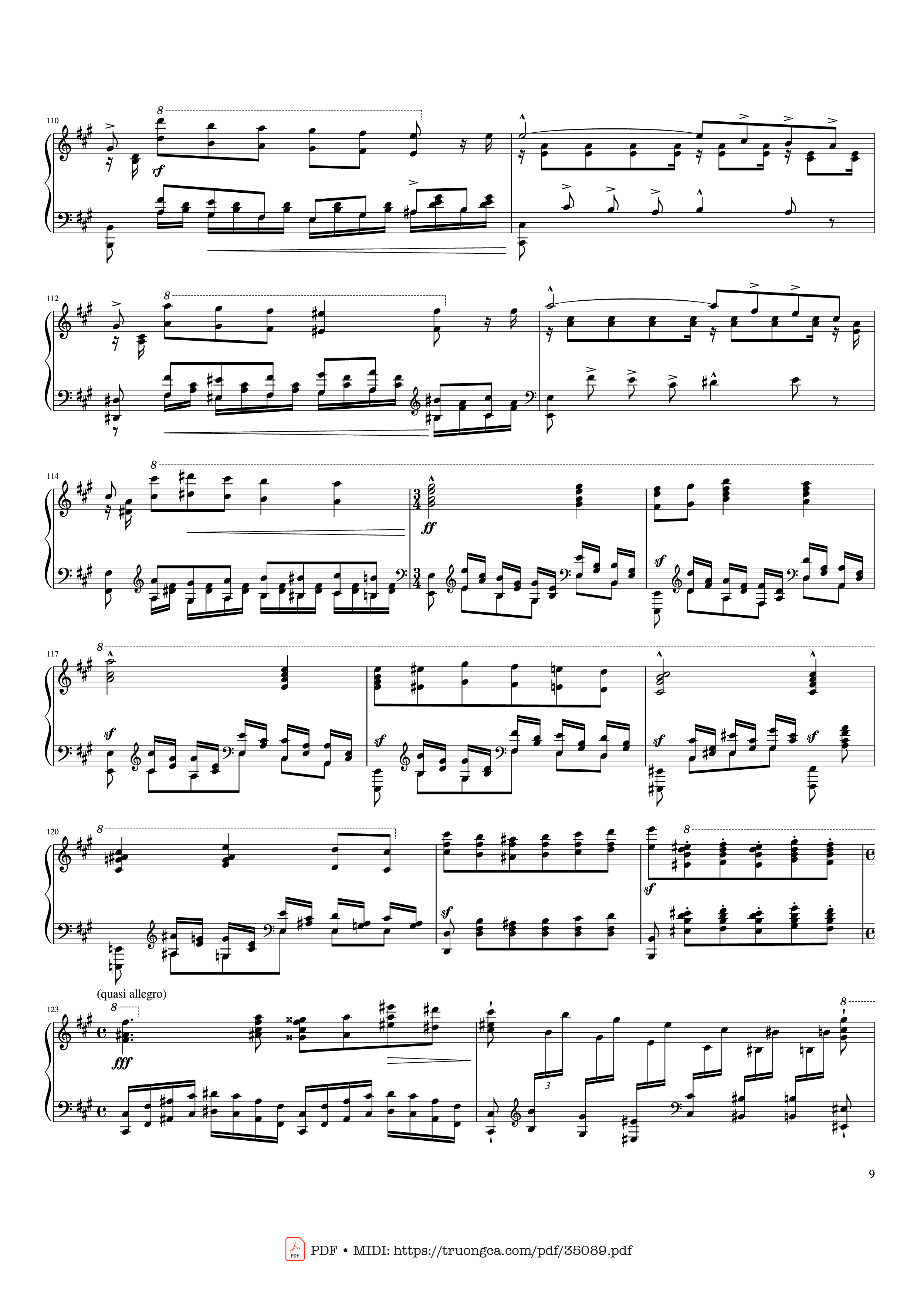 Page 9 of Sheet music PDF Piano Hymne à Sainte Cécile Piano Solo - Franz Liszt