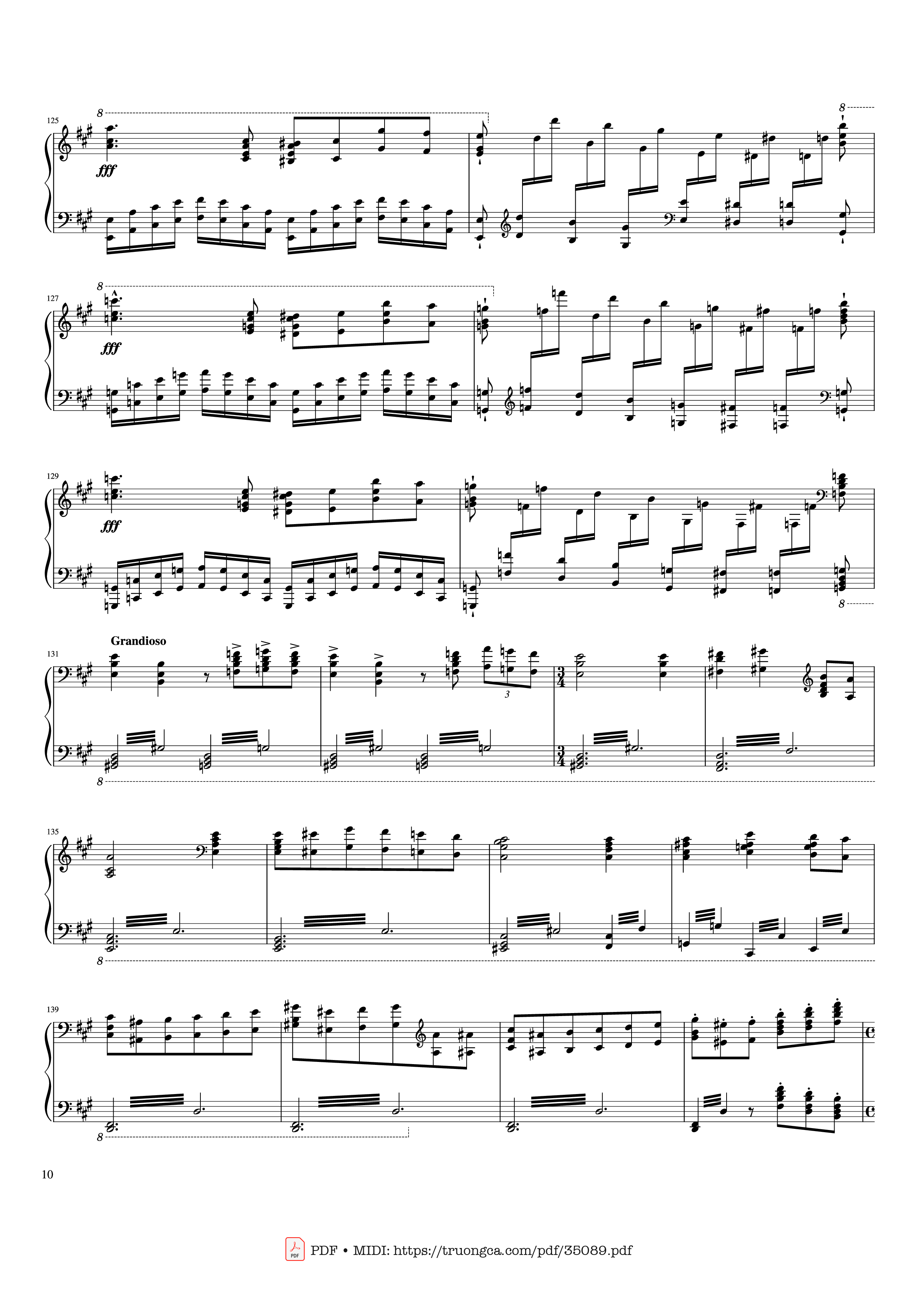 Page 10 of Sheet music PDF Piano Hymne à Sainte Cécile Piano Solo - Franz Liszt