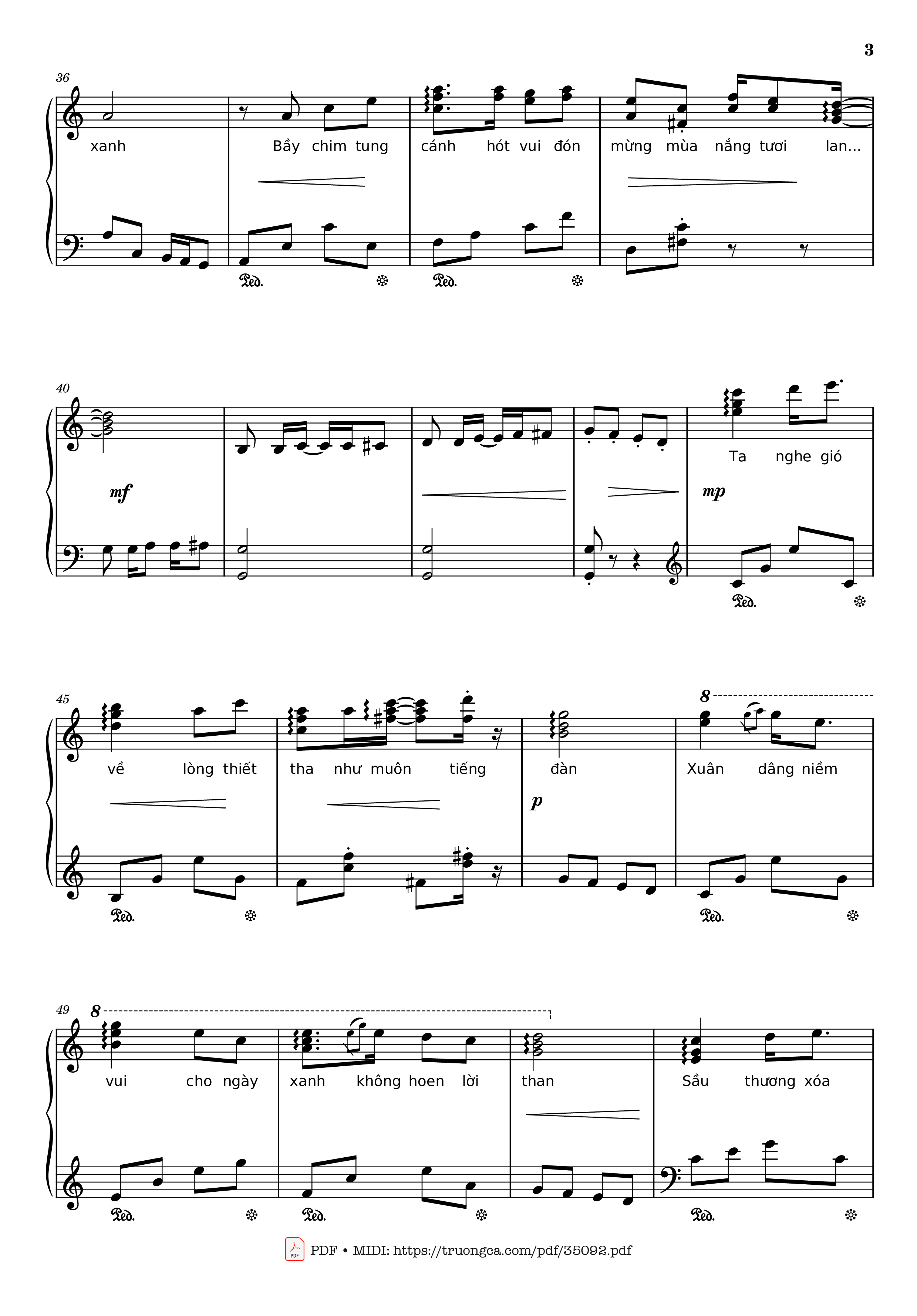 Page 3 of Sheet music PDF Piano Đón xuân Piano - Phạm Đình Chương