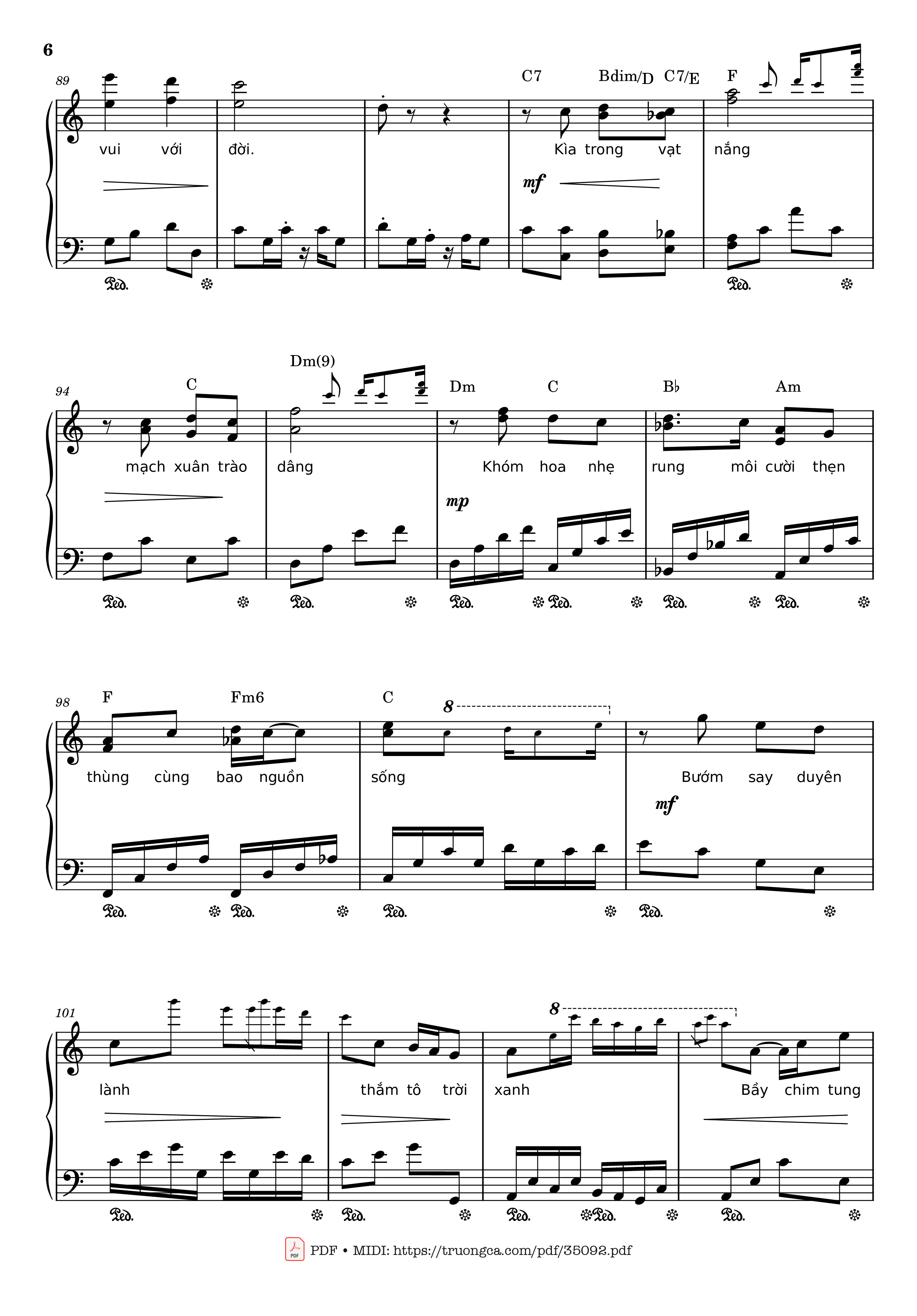 Page 6 of Sheet music PDF Piano Đón xuân Piano - Phạm Đình Chương