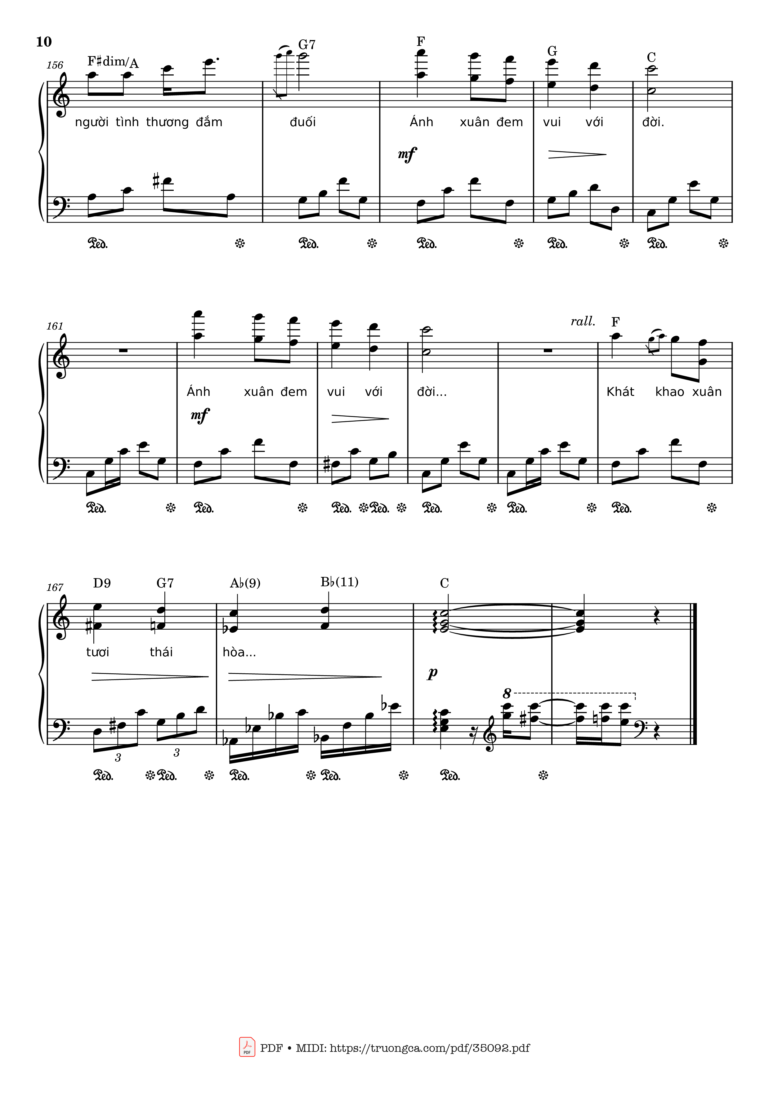 Page 10 of Sheet music PDF Piano Đón xuân Piano - Phạm Đình Chương