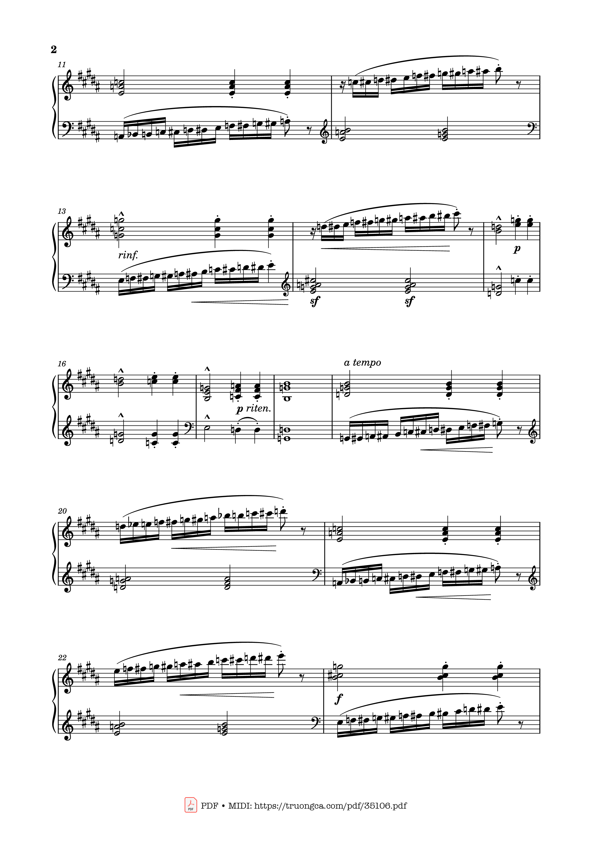 Page 2 of Sheet music PDF Piano Étude No. 20 in B Major Piano - Stephen Heller