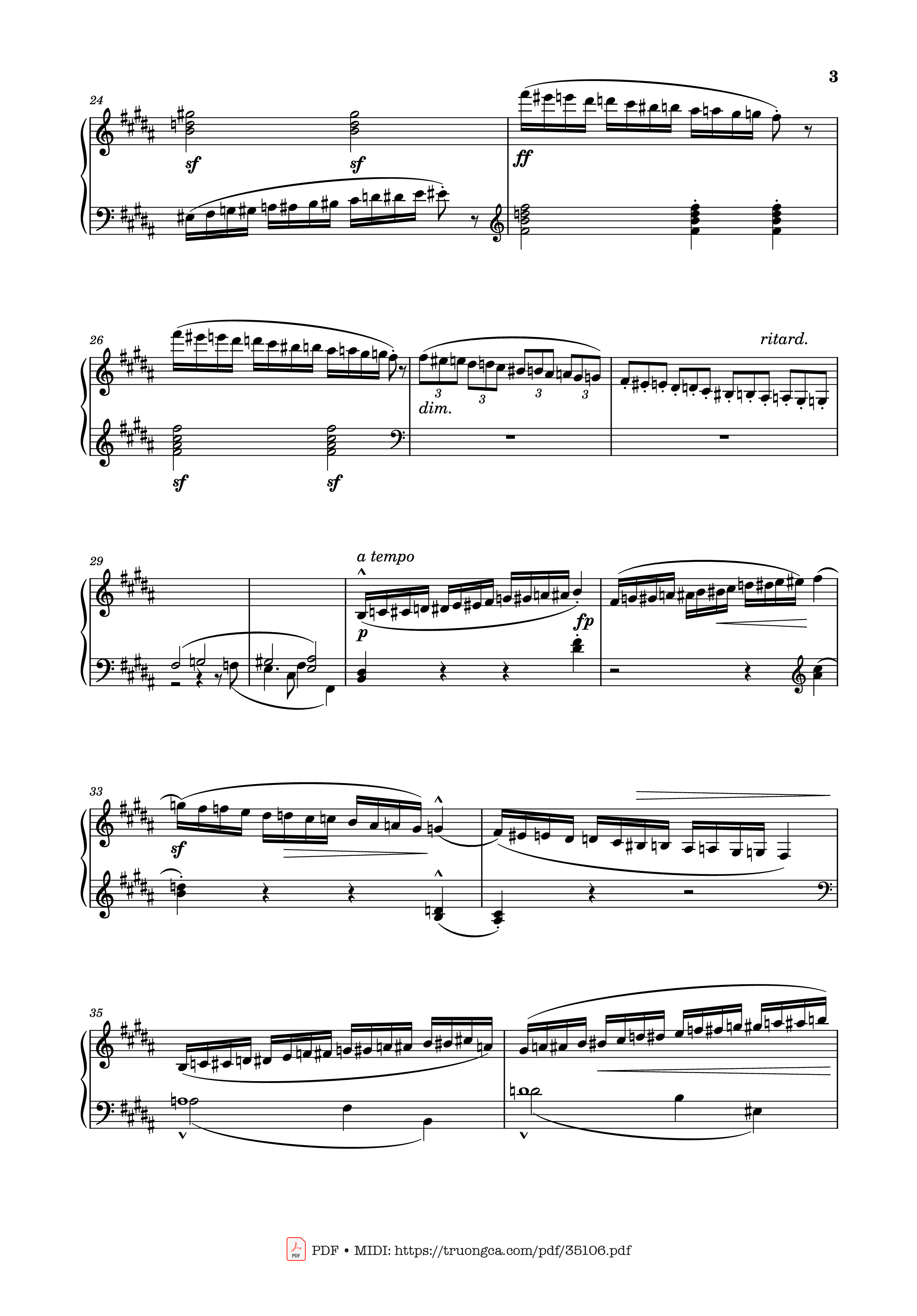 Page 3 of Sheet music PDF Piano Étude No. 20 in B Major Piano - Stephen Heller