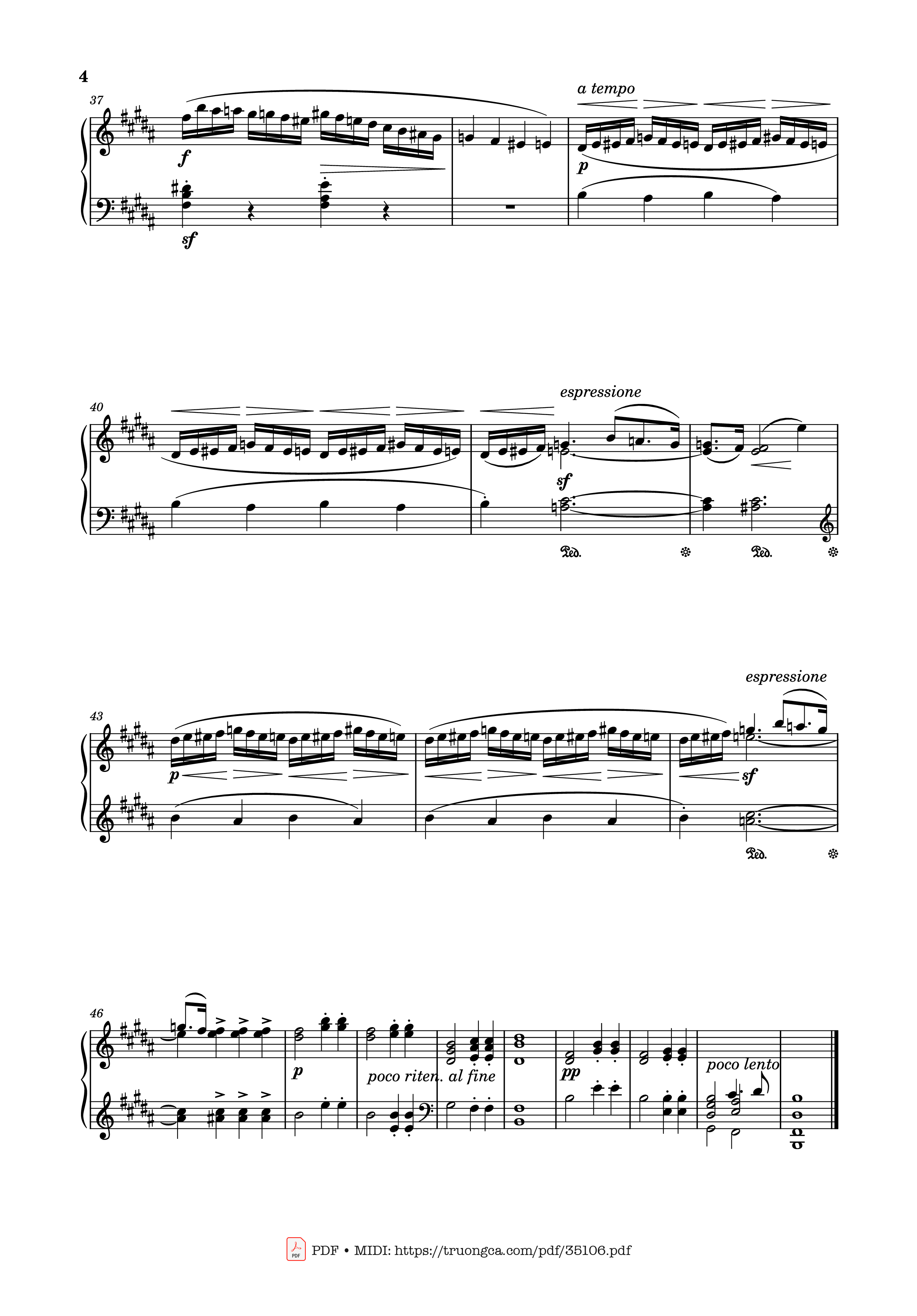 Page 4 of Sheet music PDF Piano Étude No. 20 in B Major Piano - Stephen Heller