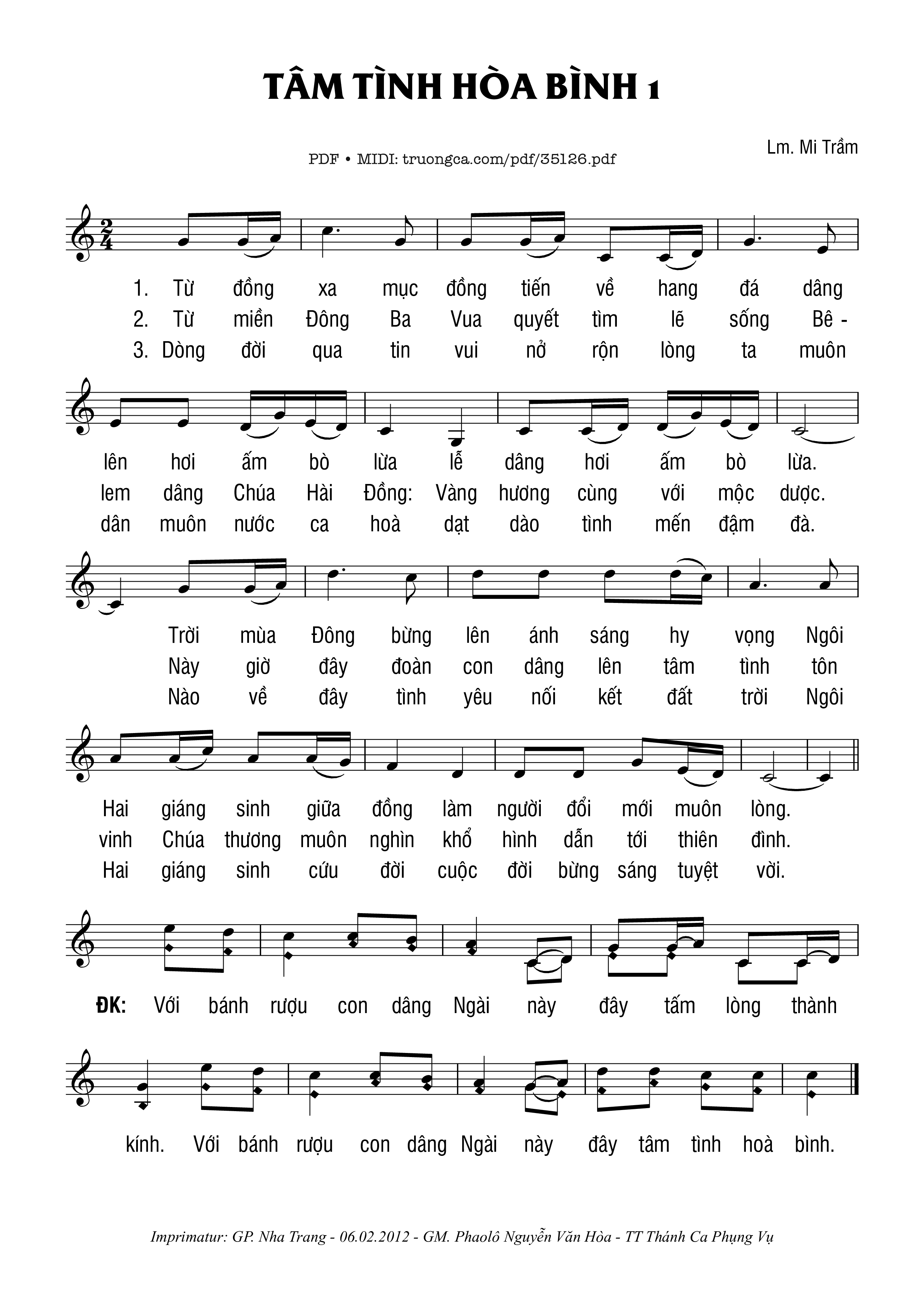 Tâm Tình Hòa Bình 1