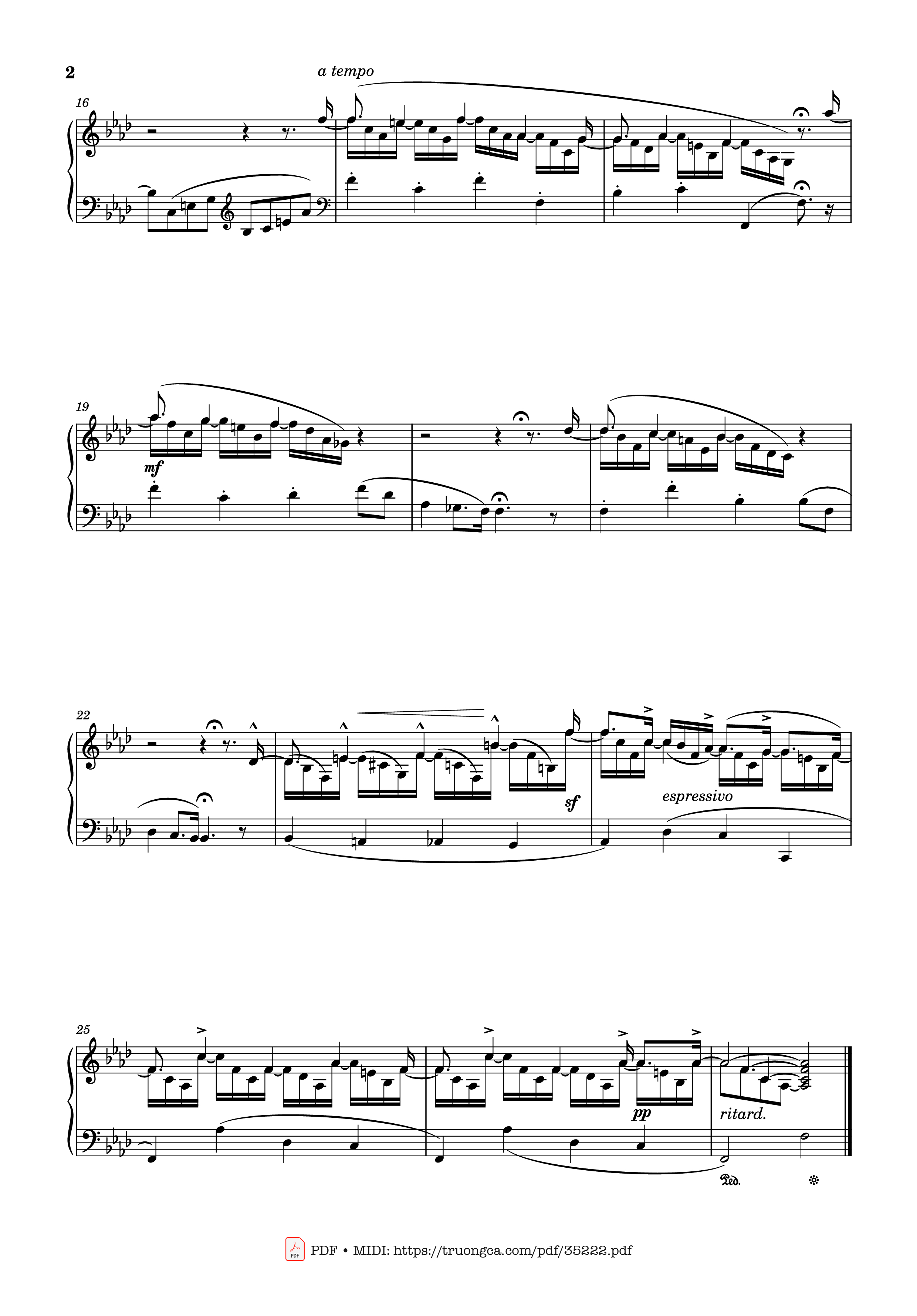Page 2 of Sheet music PDF Piano Étude No. 22 in F Minor Piano - Stephen Heller