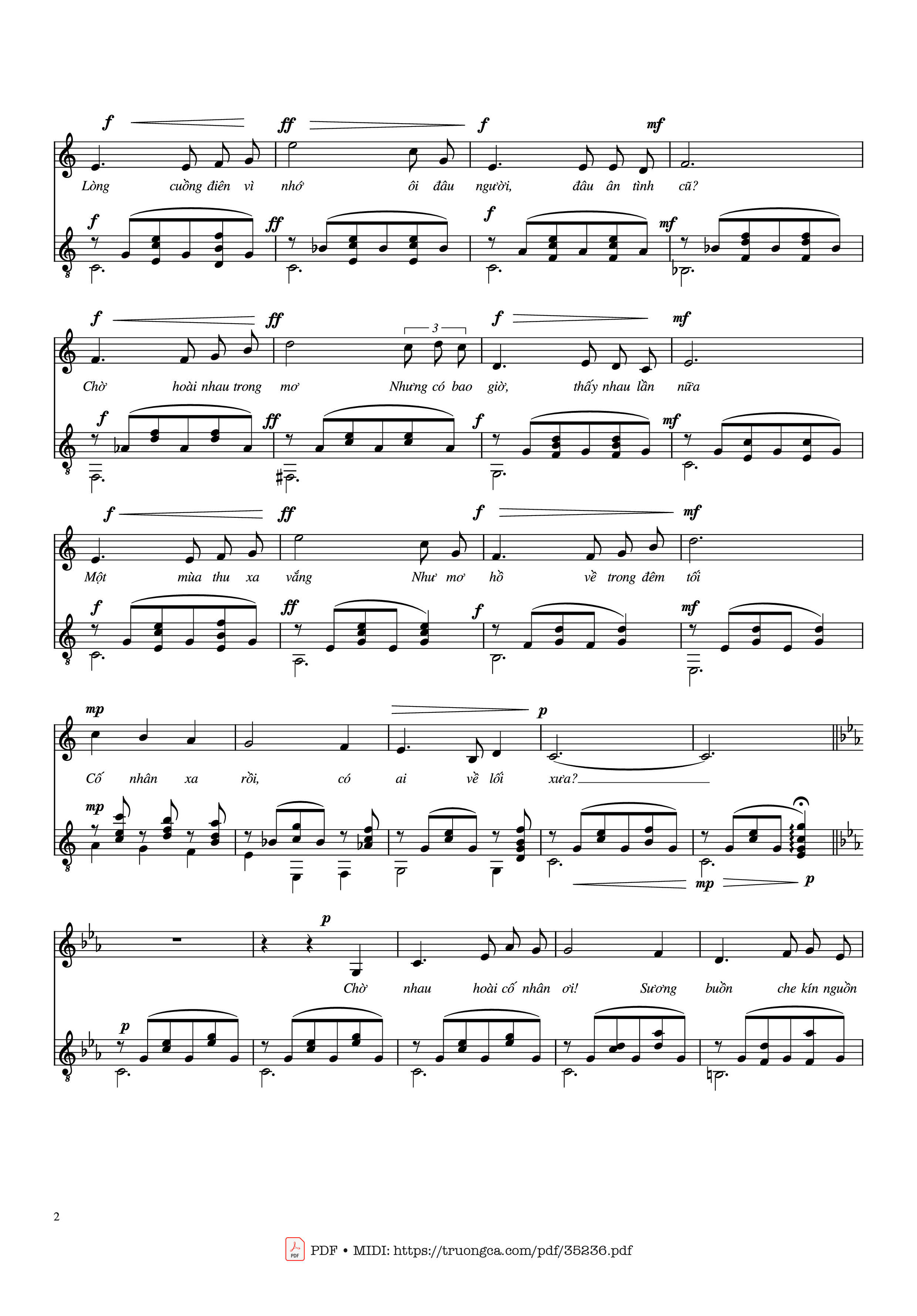 Page 2 of Sheet music PDF Guitar Tab Hoài Cảm Guitar TAB - CUNG TIẾN