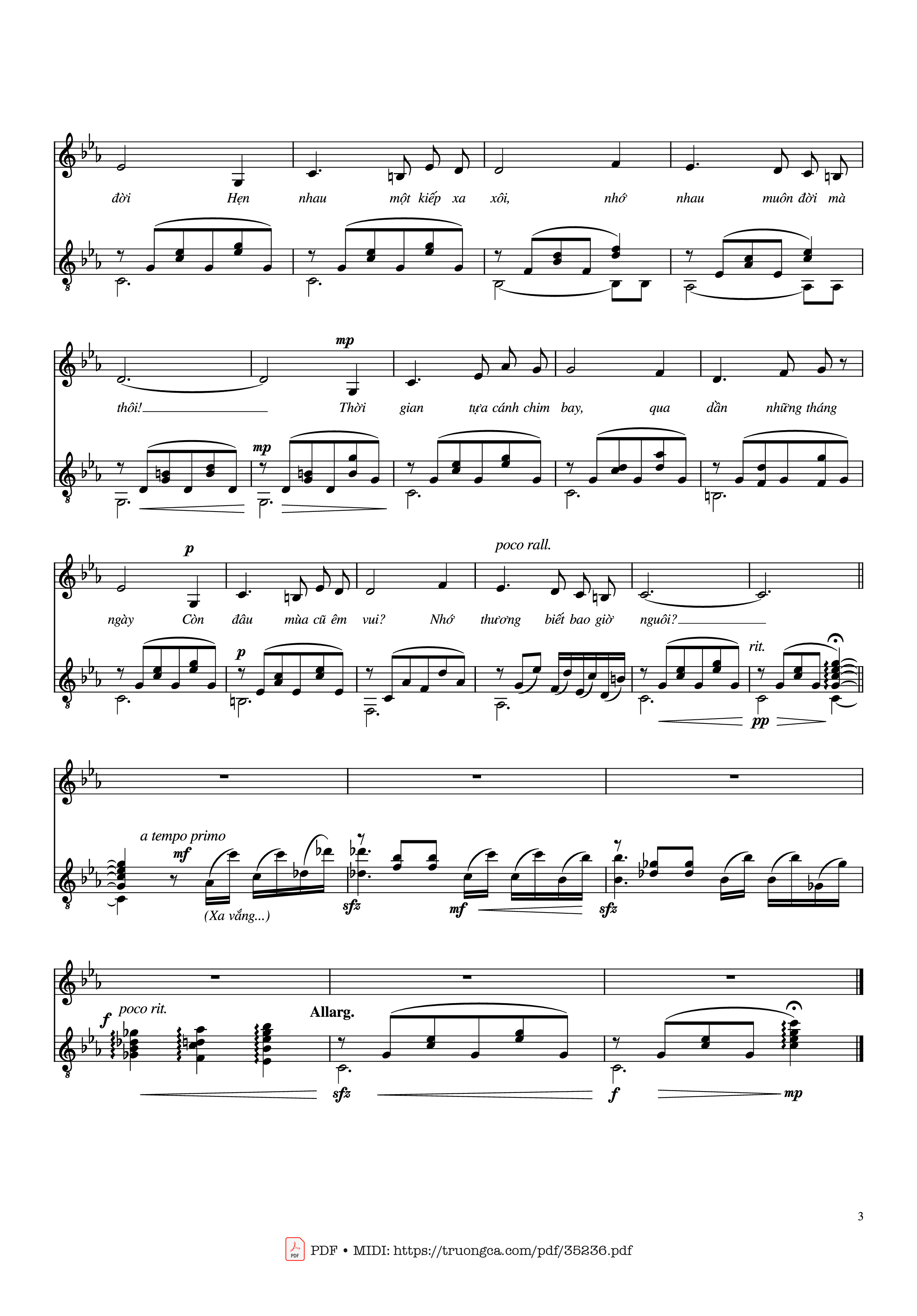 Page 3 of Sheet music PDF Guitar Tab Hoài Cảm Guitar TAB - CUNG TIẾN