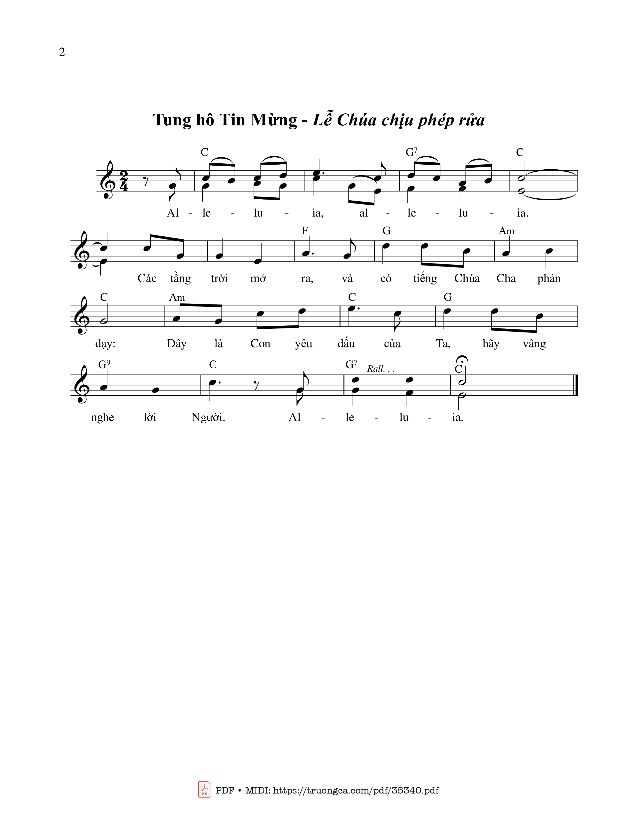 Page 2 of Sheet music PDF Thánh Vịnh 28, Tuôn Đổ Phúc Lành - Ngọc Cẩn