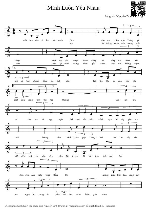 Sheet PDF of Mình luôn yêu nhau