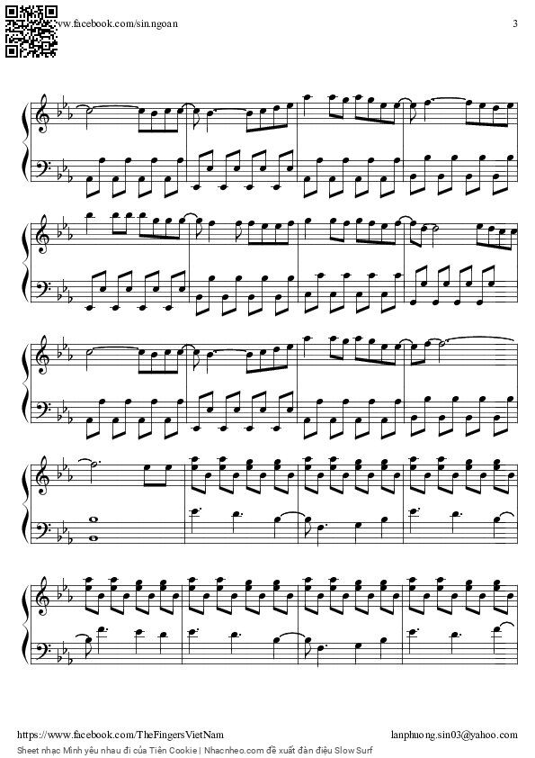 Page 3 of Sheet music PDF Mình yêu nhau đi - Tiên Cookie