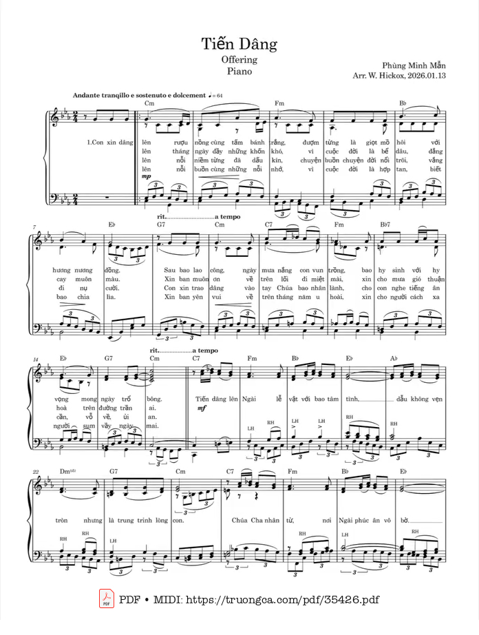 Con xin dâng lên rượu nồng cùng tấm bánh trắng, Trang 3