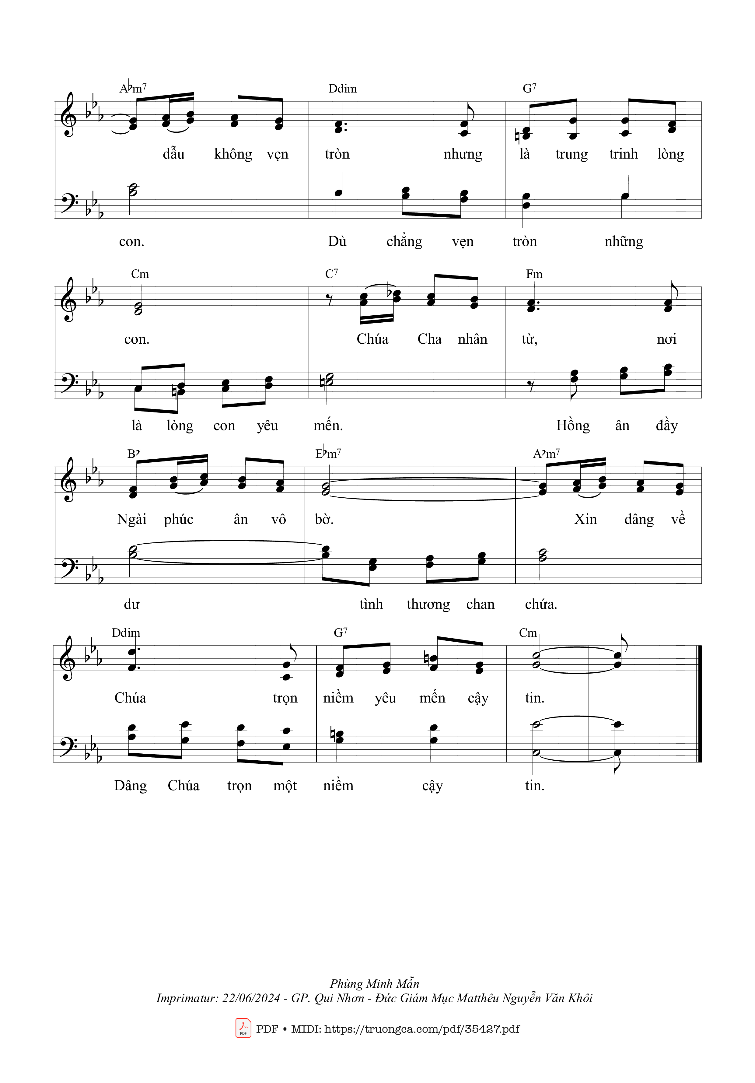 Page 2 of Sheet music PDF Tiến Dâng - Phùng Minh Mẫn