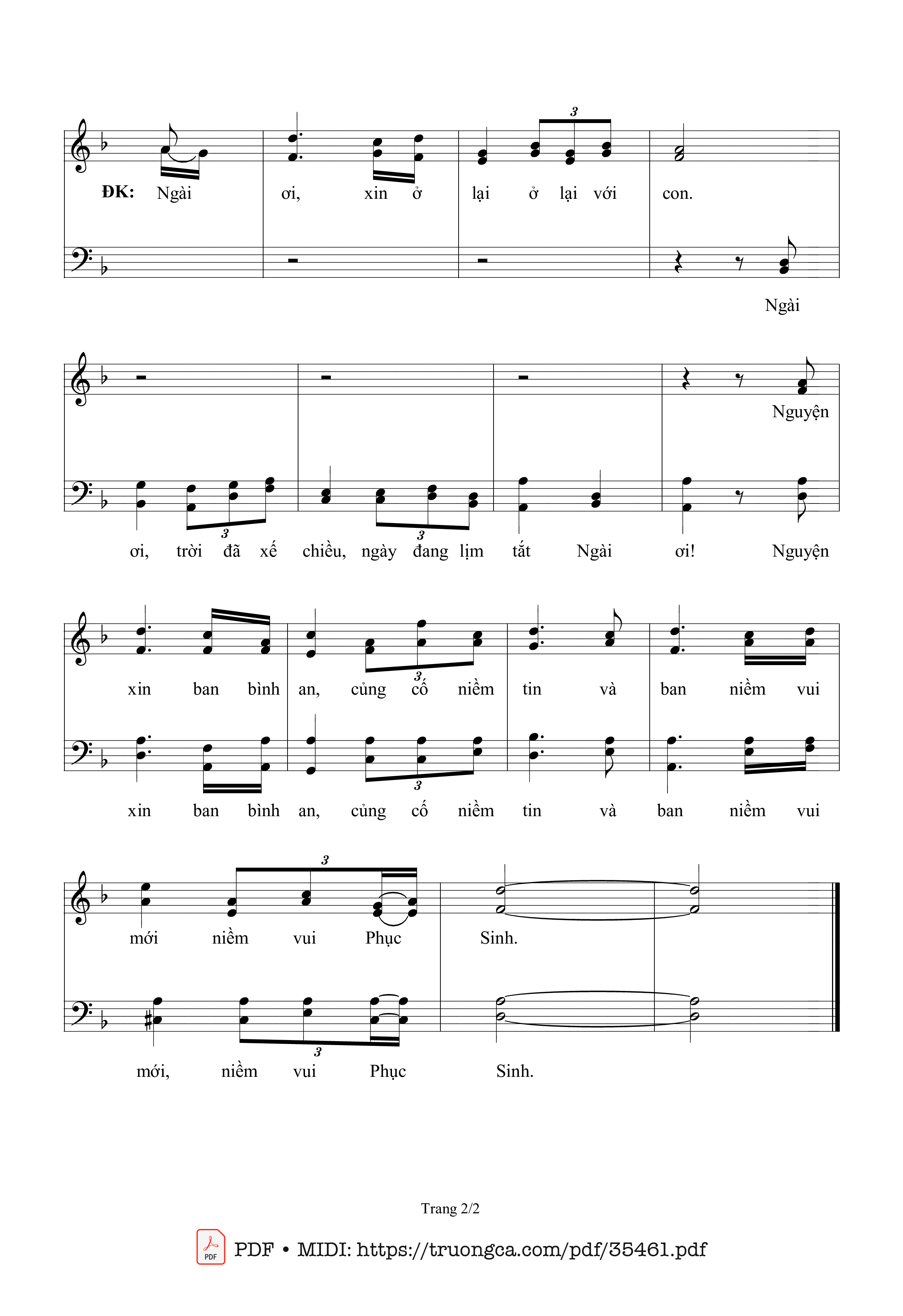 Page 2 of Sheet music PDF Đường Về Em-Mau - Sr. Maria, Sle