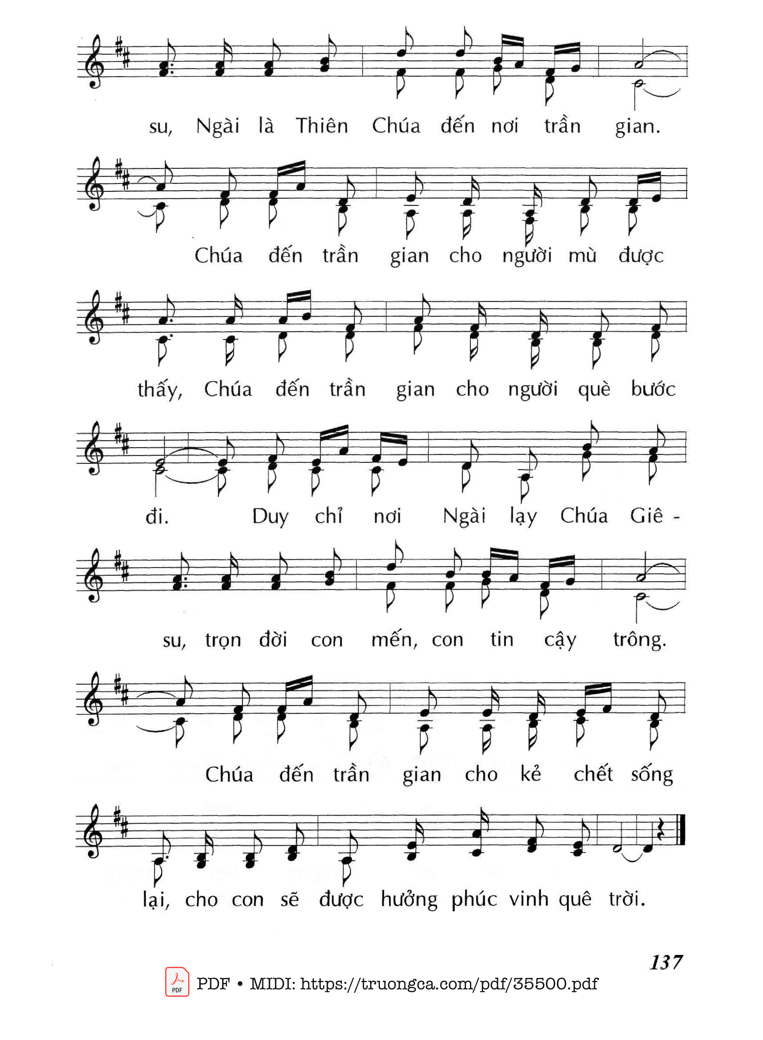 Page 2 of Sheet music PDF Con Biết Cậy Ai - Lm - Huy Hoàng