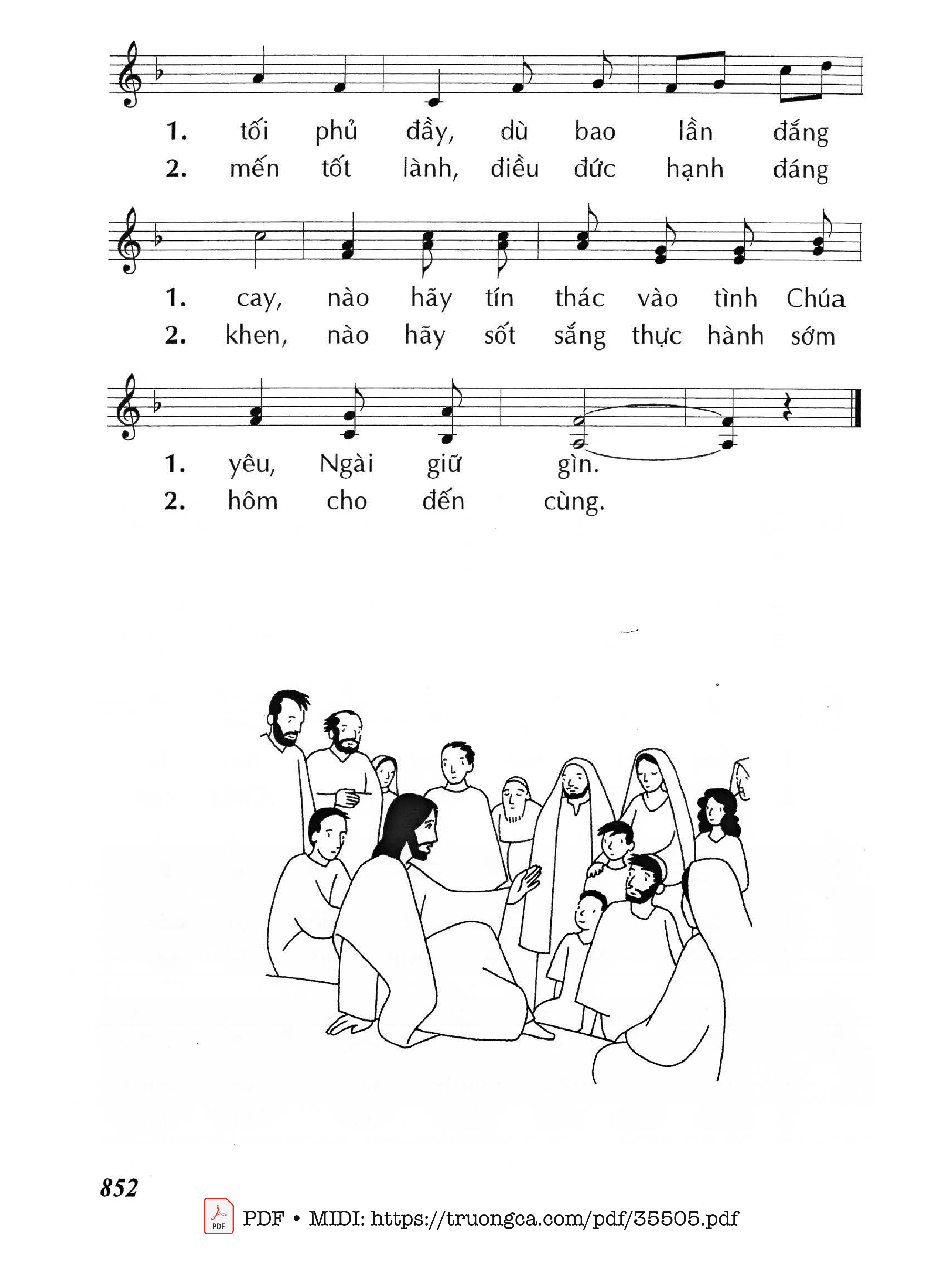 Page 2 of Sheet music PDF Anh Em Hãy Vui Lên - Lm - Huy Hoàng