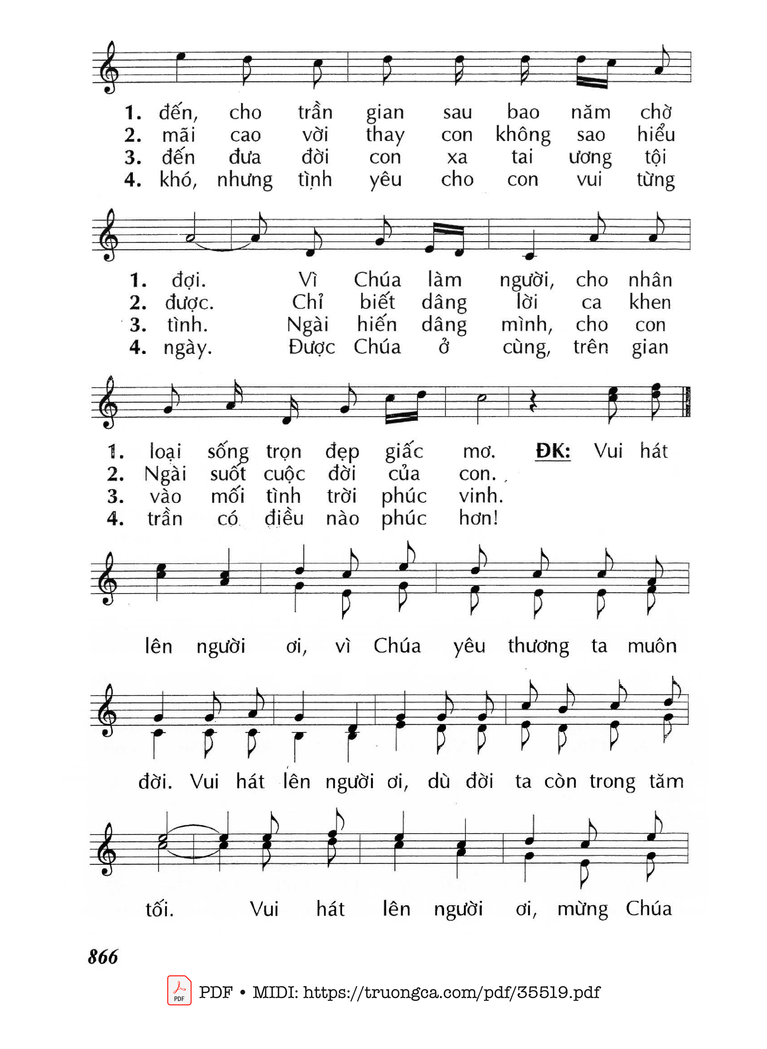 Page 2 of Sheet music PDF Khi Mùa Đông Về - Lm - Huy Hoàng