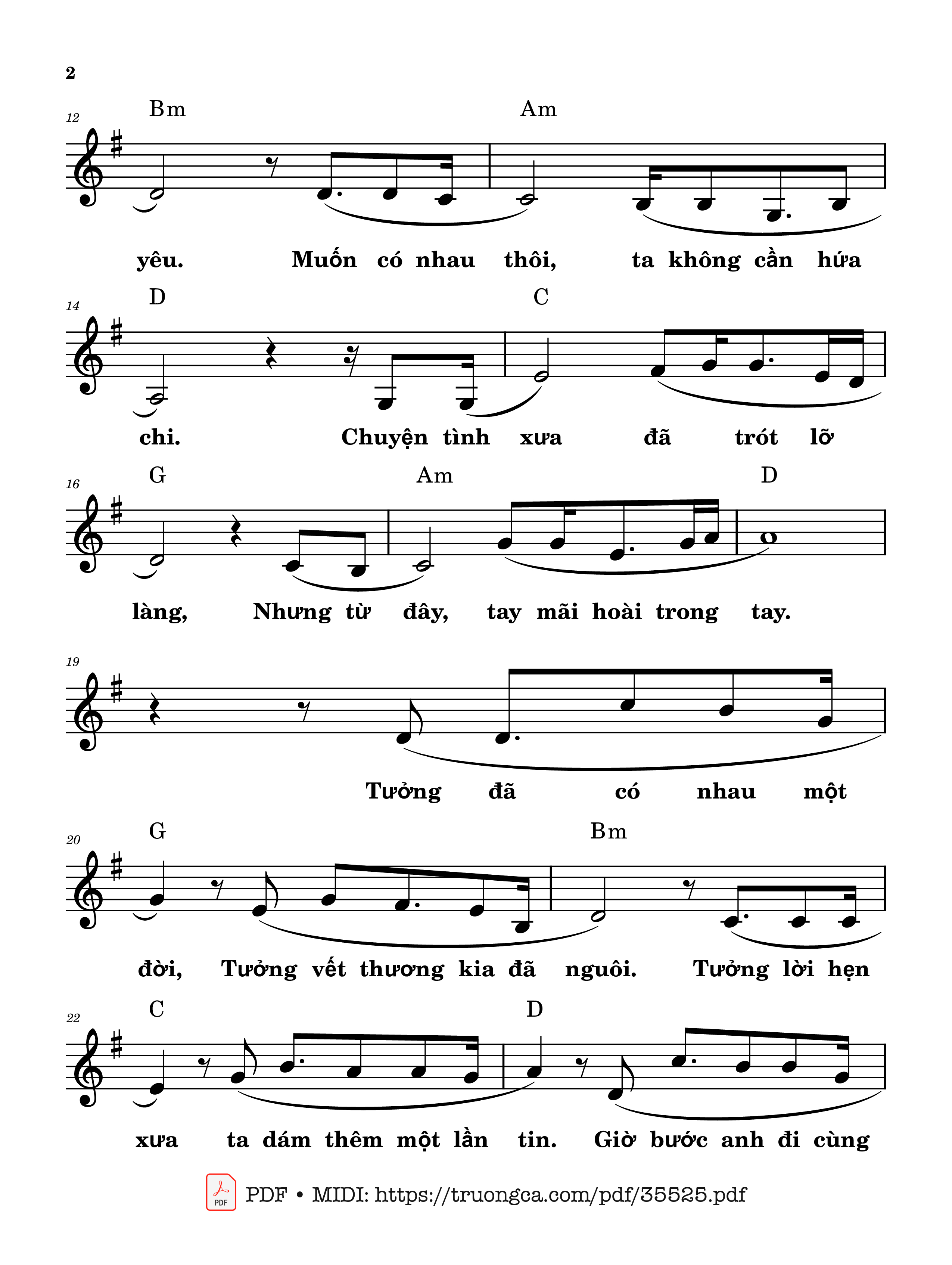 Page 2 of Sheet music PDF Tưởng đã có nhau - Thùy Linh