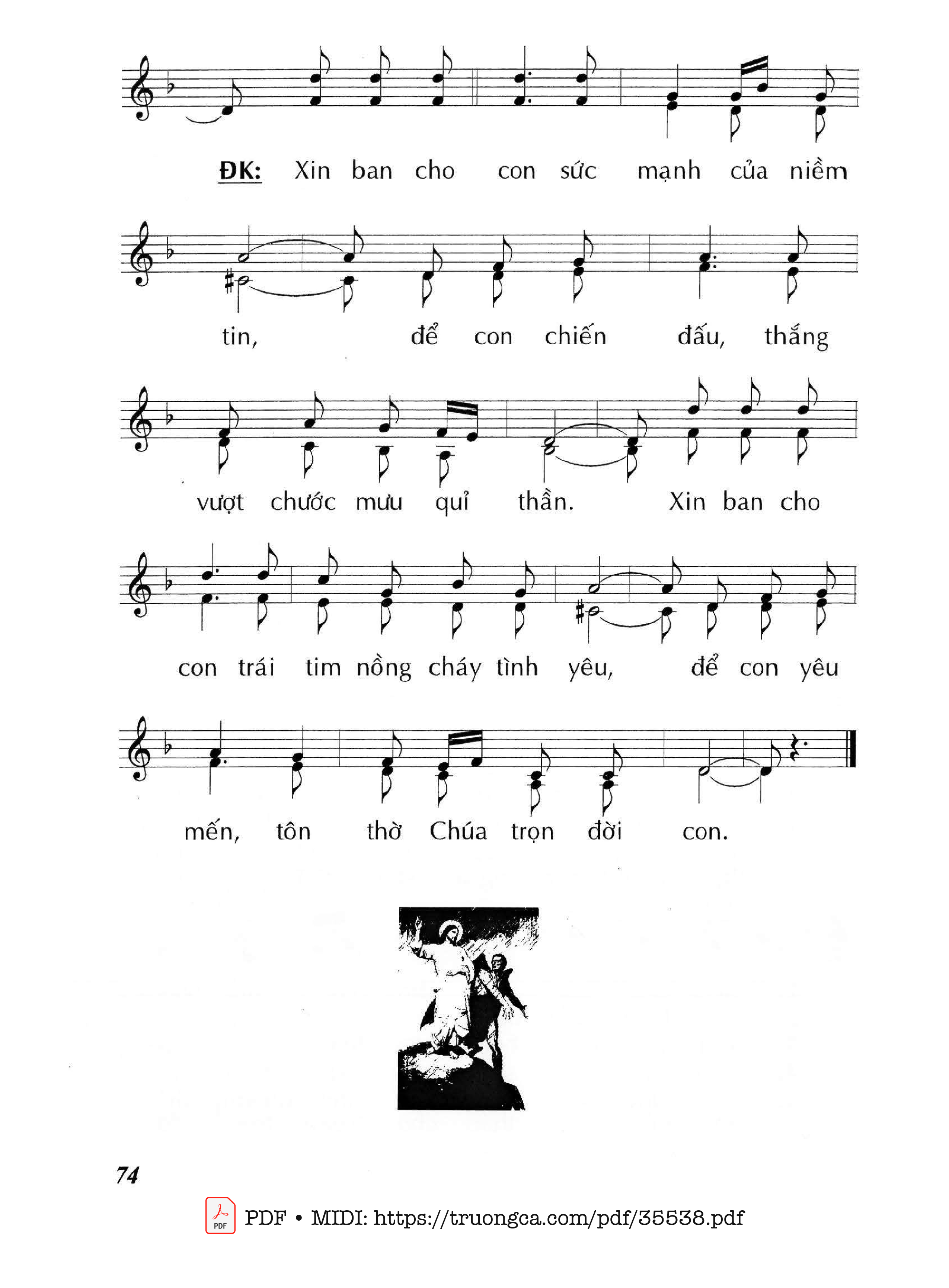 Page 2 of Sheet music PDF Chúa Chịu Cám Dỗ 2 - Lm - Huy Hoàng
