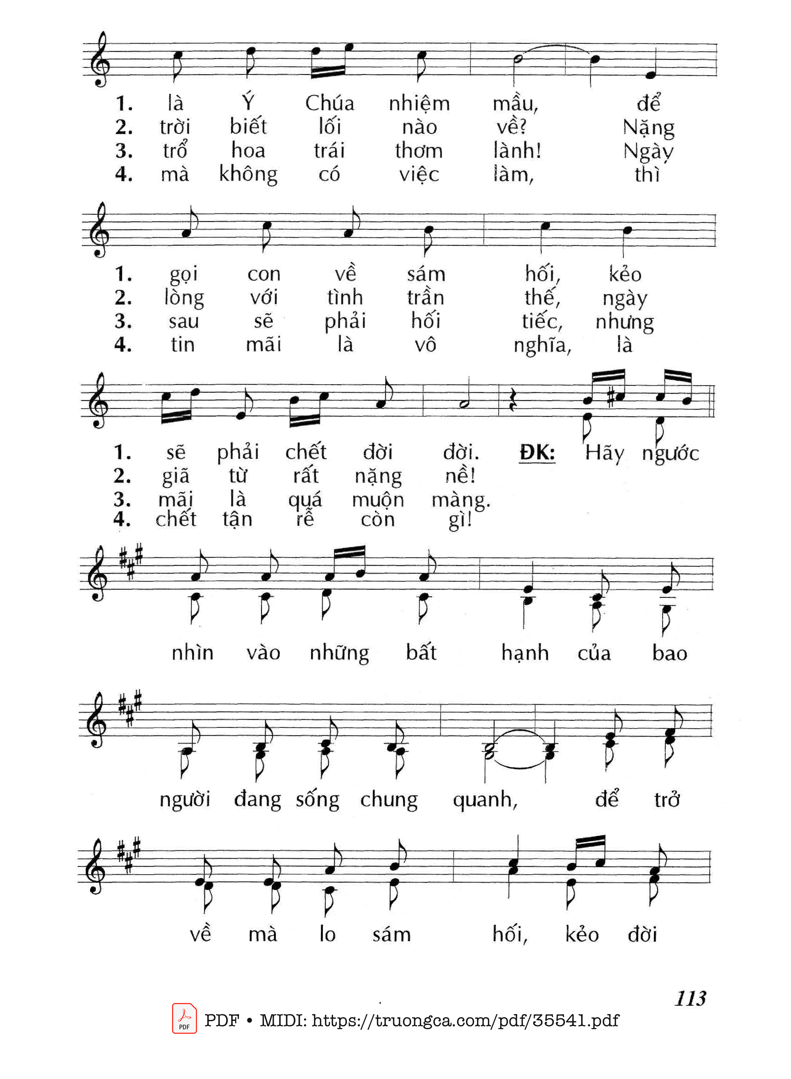 Page 2 of Sheet music PDF Sẽ Chết Nếu Không Sám Hối - Lm - Huy Hoàng
