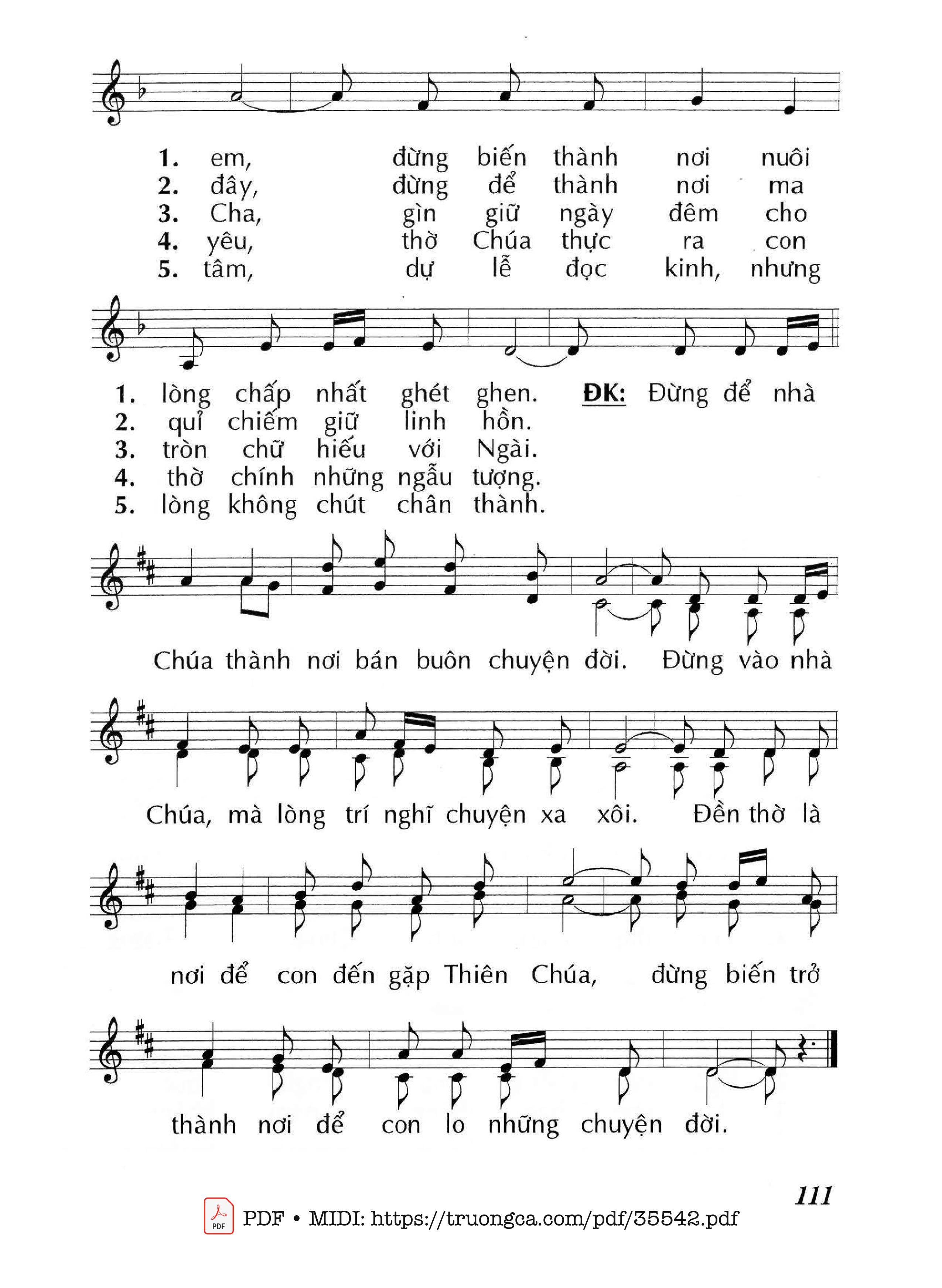Page 2 of Sheet music PDF Đền Thờ Chúa - Lm - Huy Hoàng