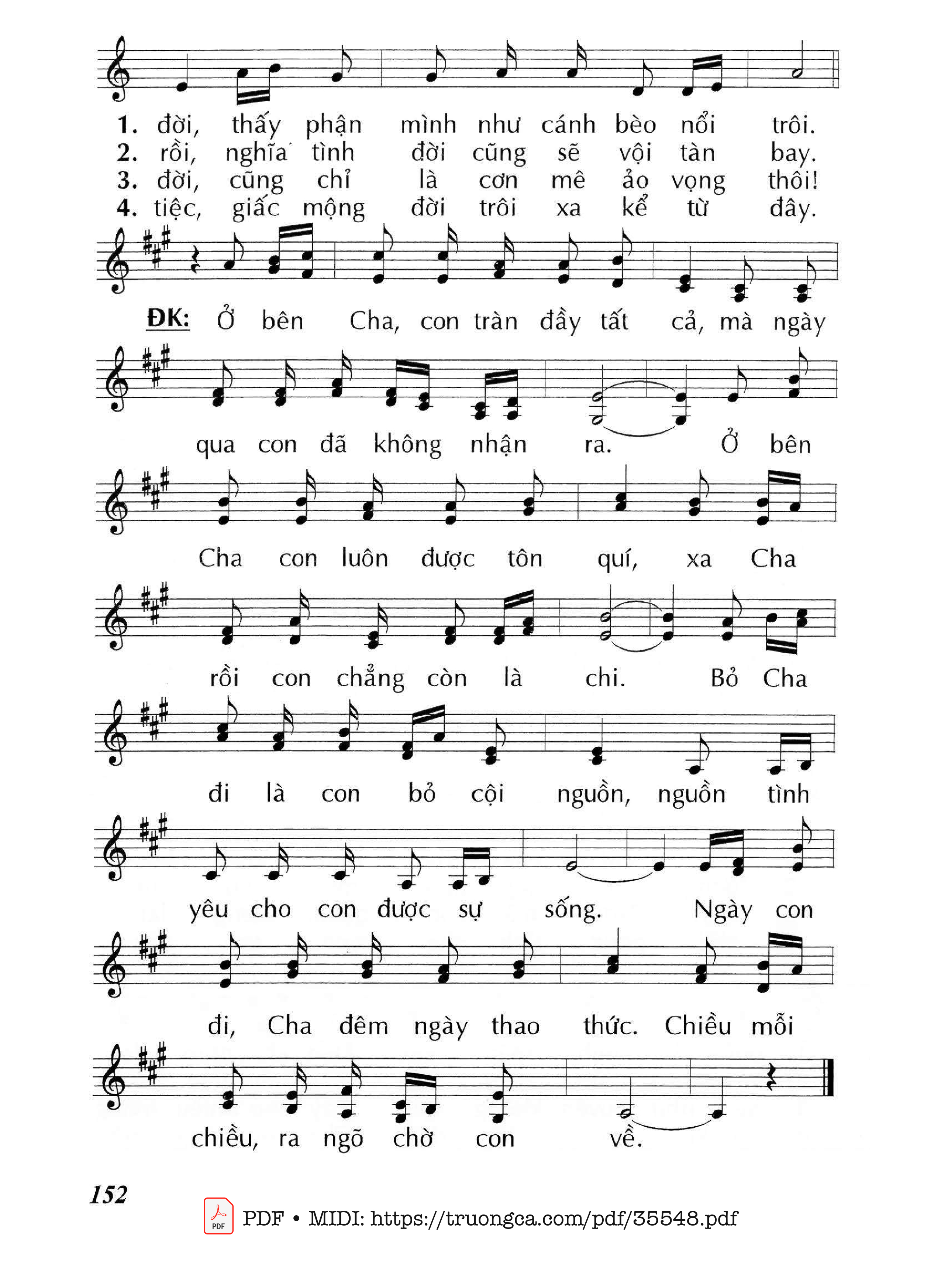 Page 2 of Sheet music PDF Con Như Người Con Thứ - Lm - Huy Hoàng