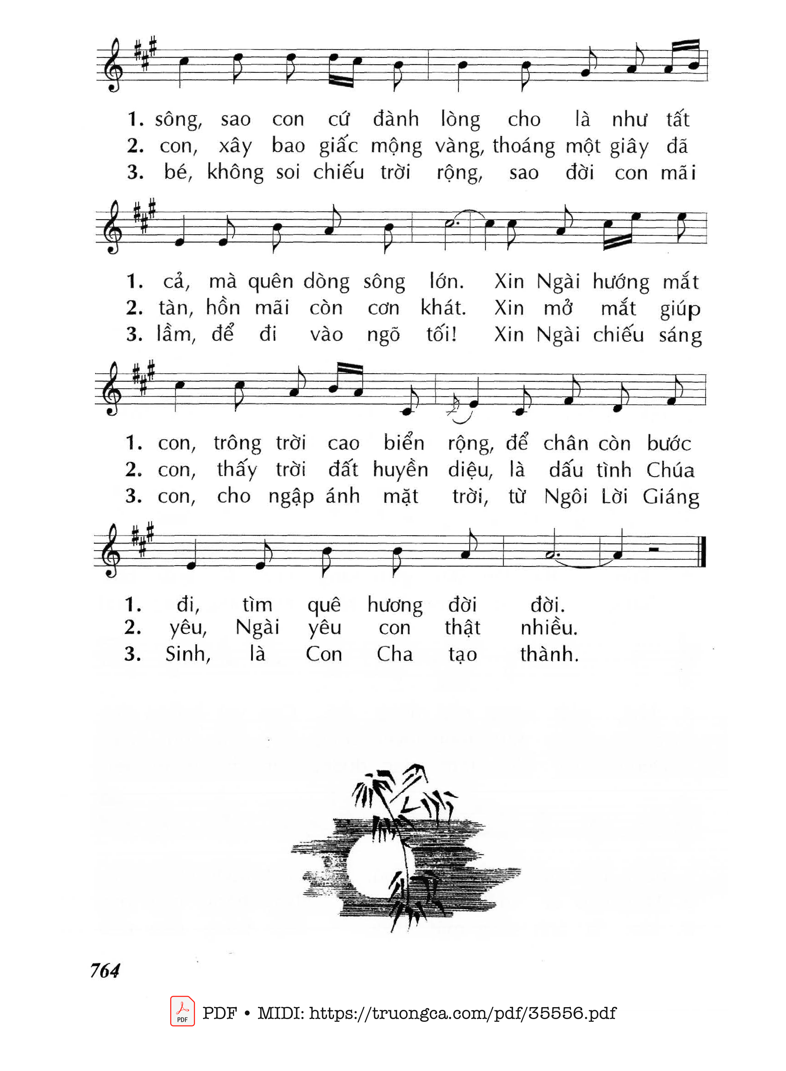 Page 2 of Sheet music PDF Bao Tháng Ngày Trần Gian - Lm - Huy Hoàng