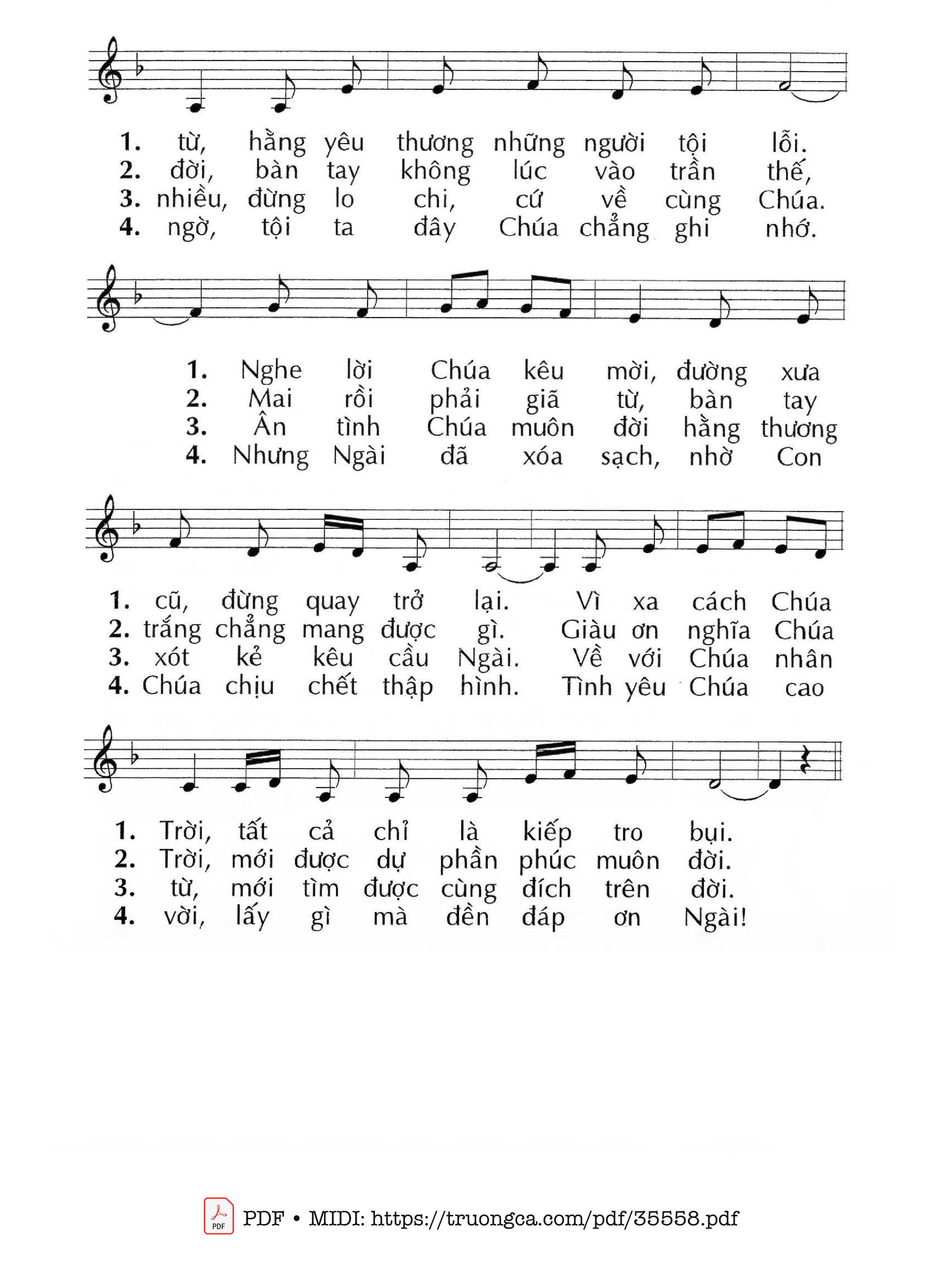 Page 2 of Sheet music PDF Con Mang Phận Tro Bụi - Huy Hoàng