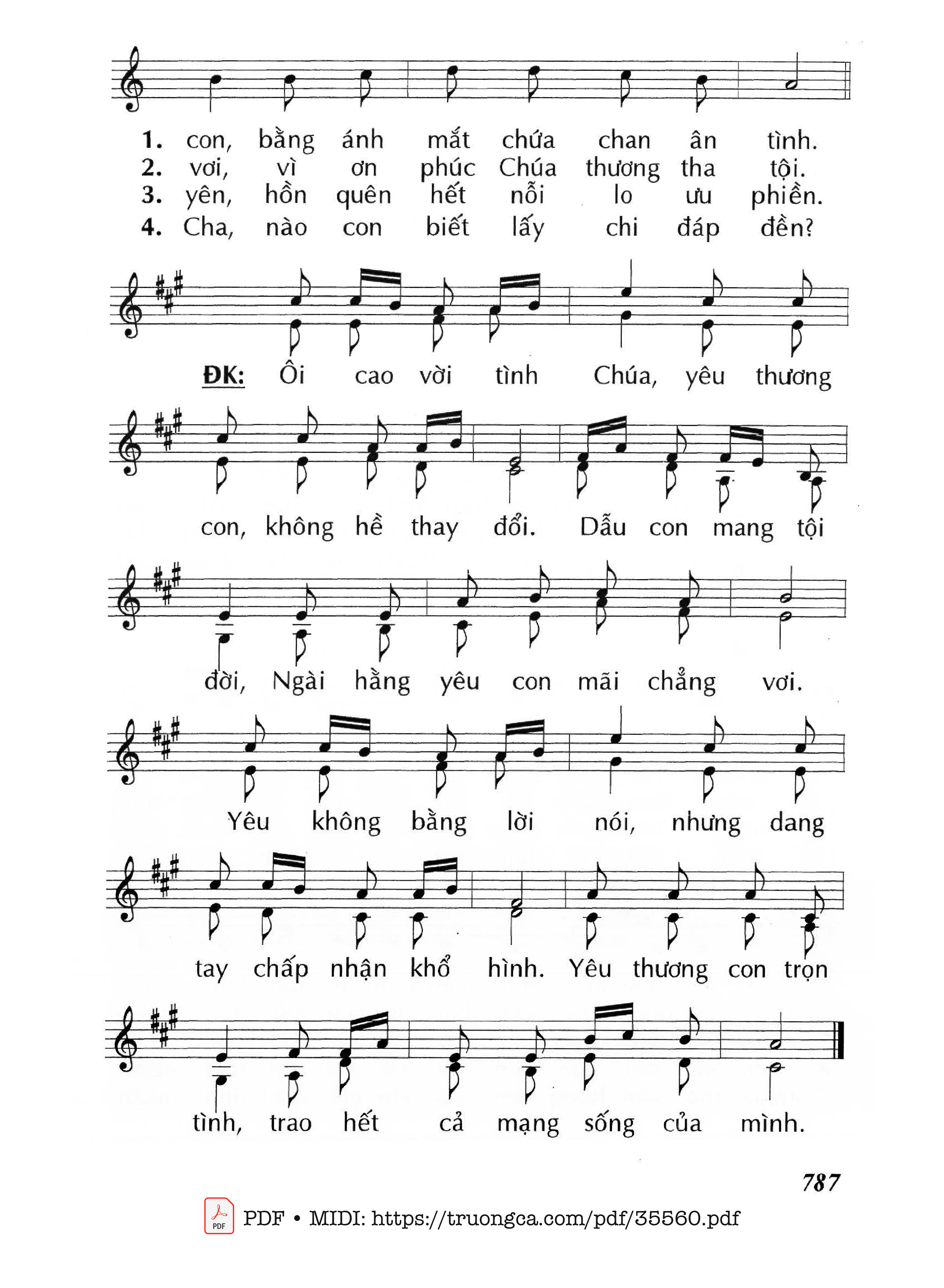 Page 2 of Sheet music PDF Con Về Bên Chúa - Lm - Huy Hoàng