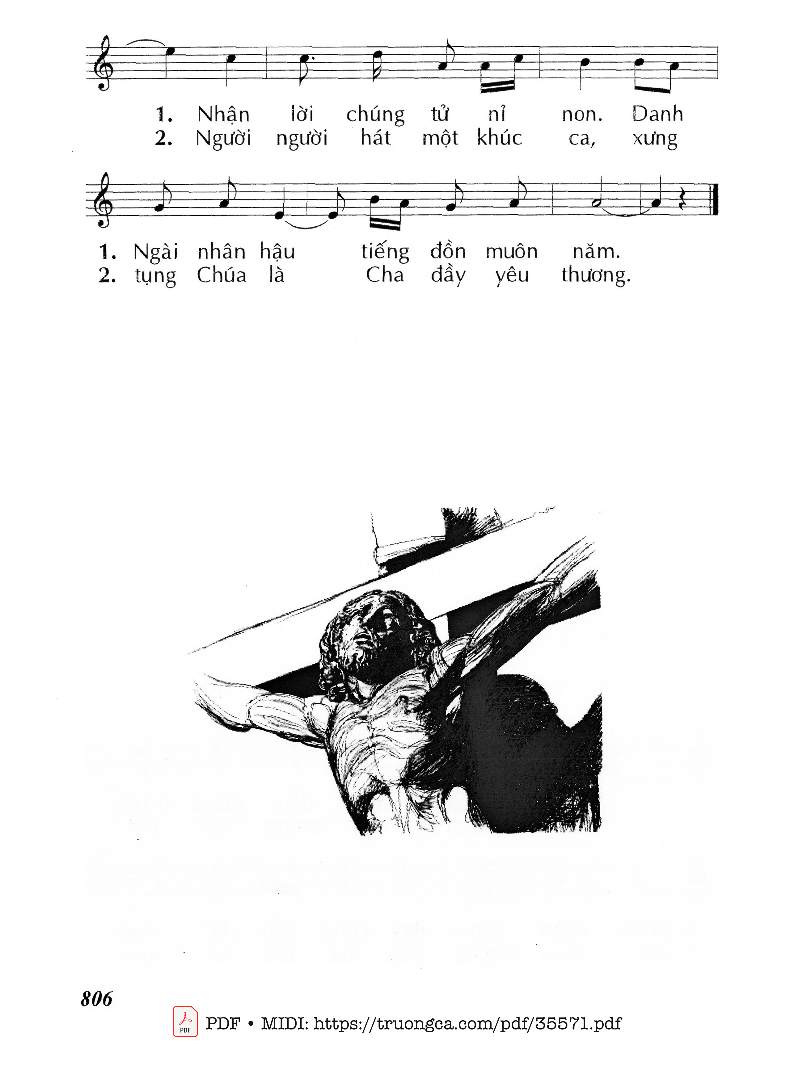 Page 2 of Sheet music PDF Lạy Chúa Xin Xót Thương - Lm - Huy Hoàng