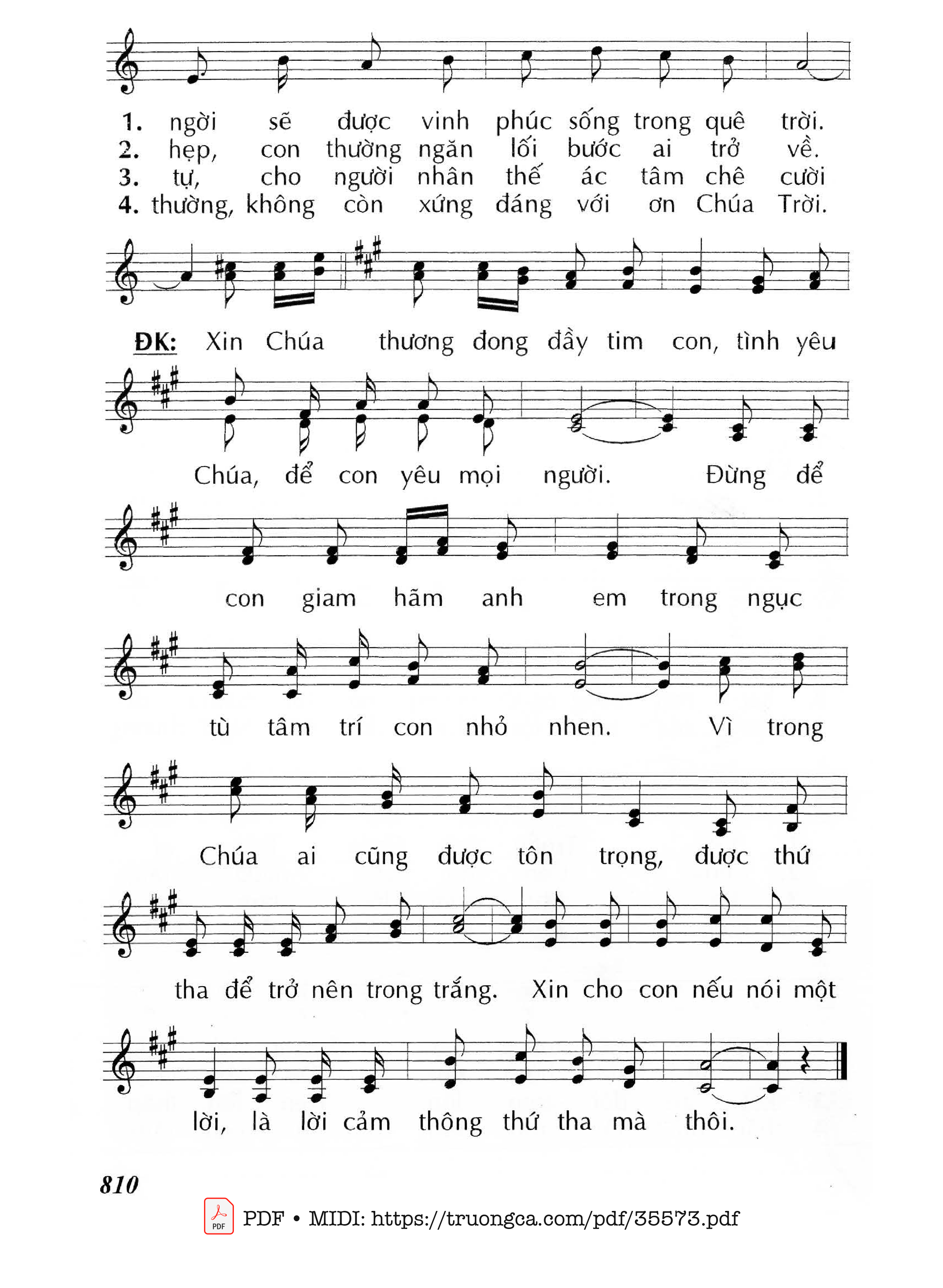 Page 2 of Sheet music PDF Mang Thân Phận Người - Lm - Huy Hoàng