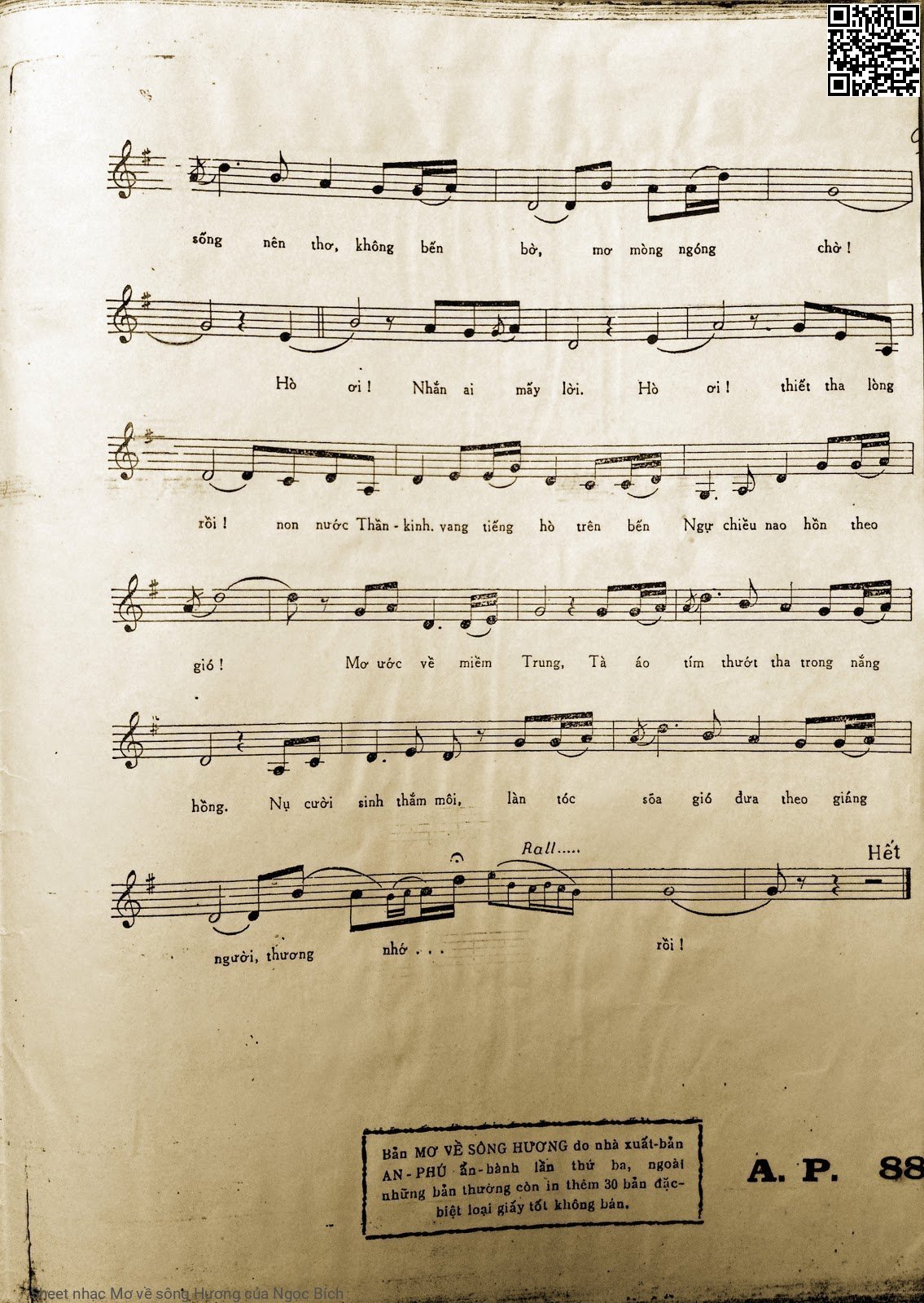 Page 2 of Sheet music PDF Mơ về sông Hương - Ngọc Bích