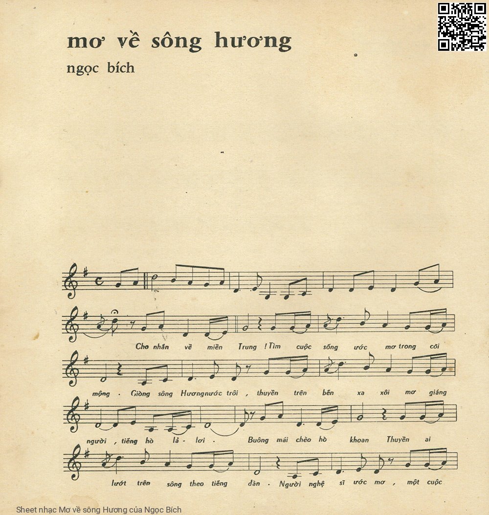 Page 3 of Sheet music PDF Mơ về sông Hương - Ngọc Bích