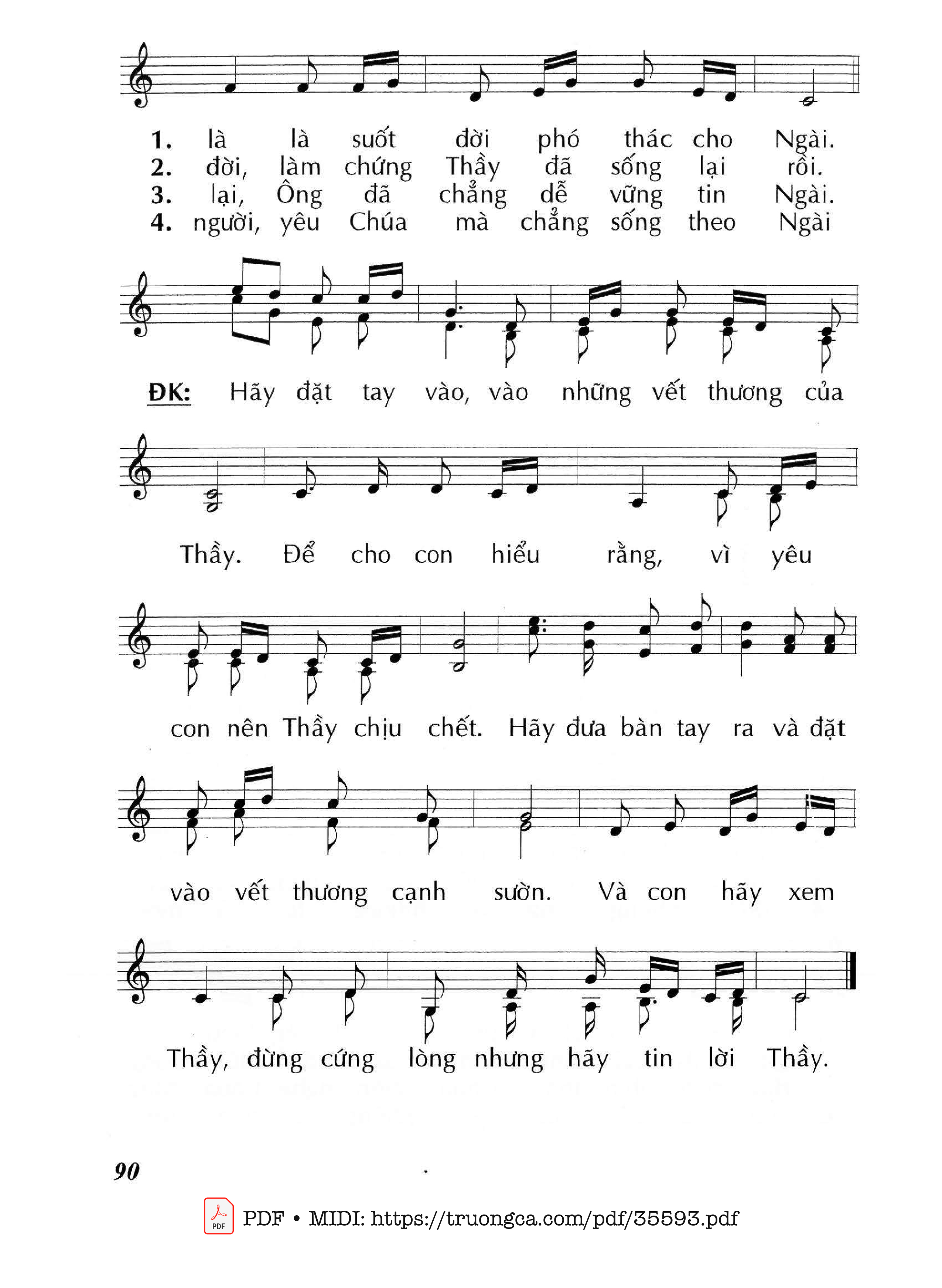 Page 2 of Sheet music PDF Con Thường Như Tôma - Huy Hoàng