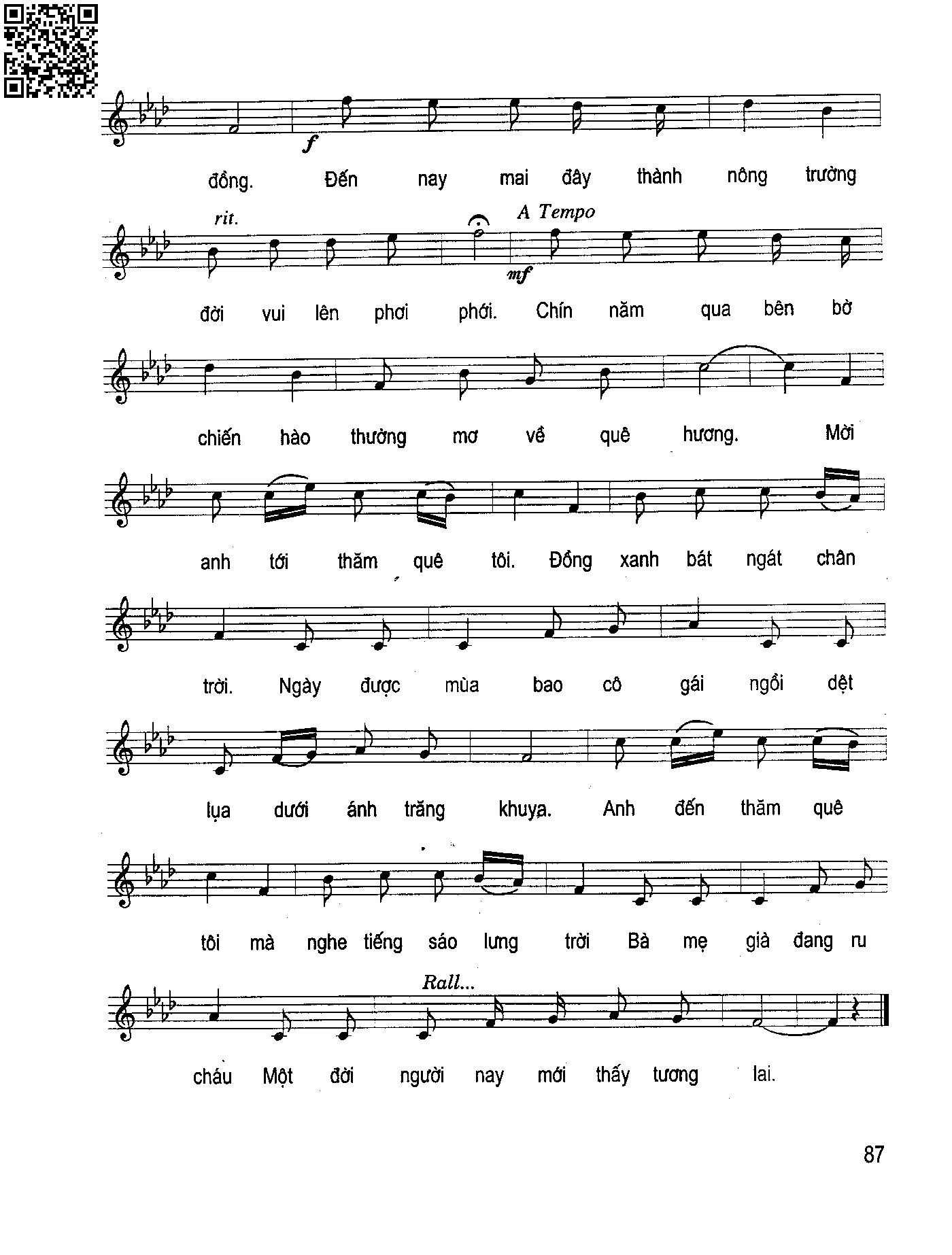 Page 2 of Sheet music PDF Mời anh đến thăm quê tôi - Nguyễn Đức Toàn