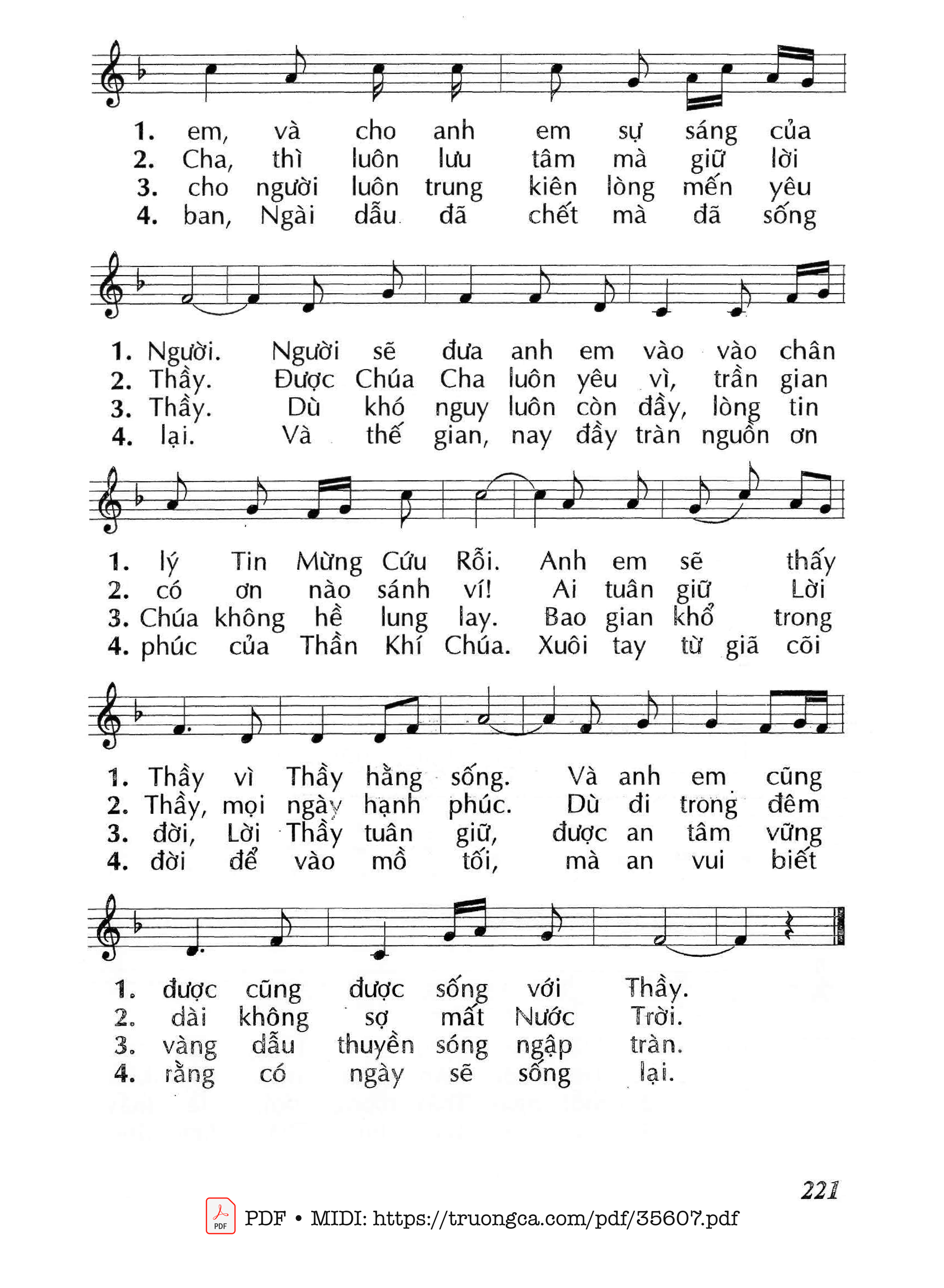 Page 2 of Sheet music PDF Đấng Bảo Trợ Khác - Huy Hoàng