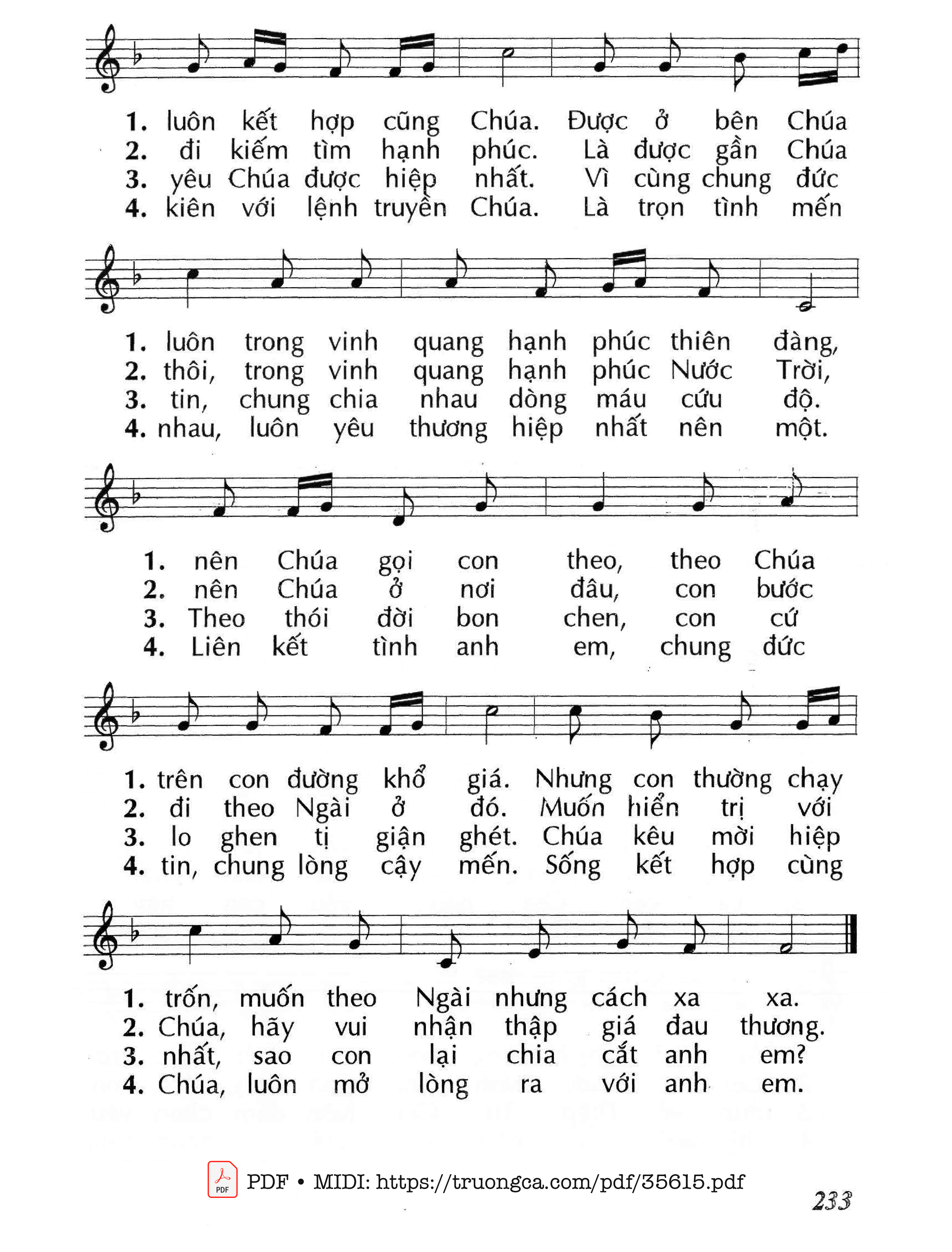 Page 2 of Sheet music PDF Nguyện Cầu Với Cha - Huy Hoàng