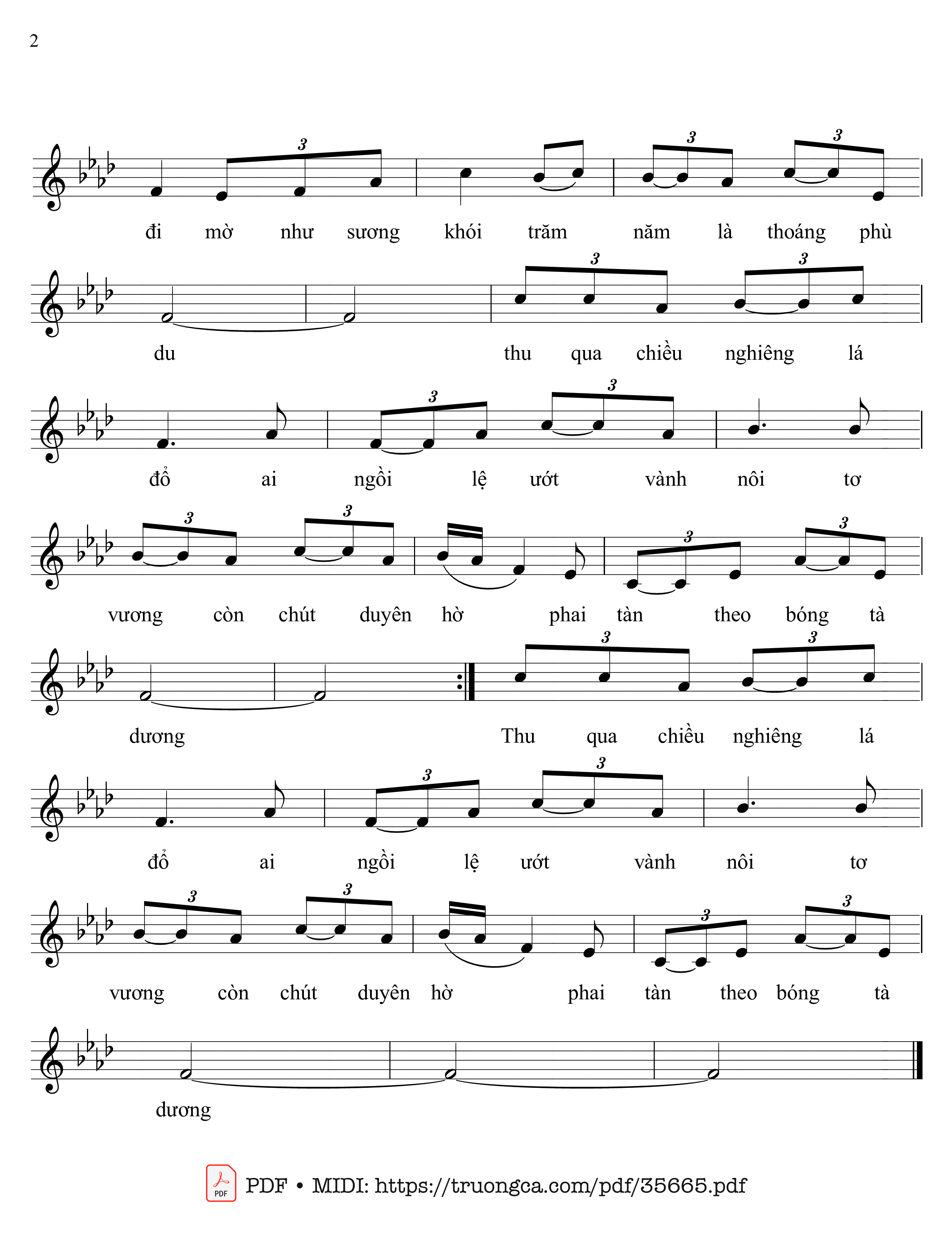 Page 2 of Sheet music PDF Lệ ướt vành nôi - Nguyễn Hoàng Đô