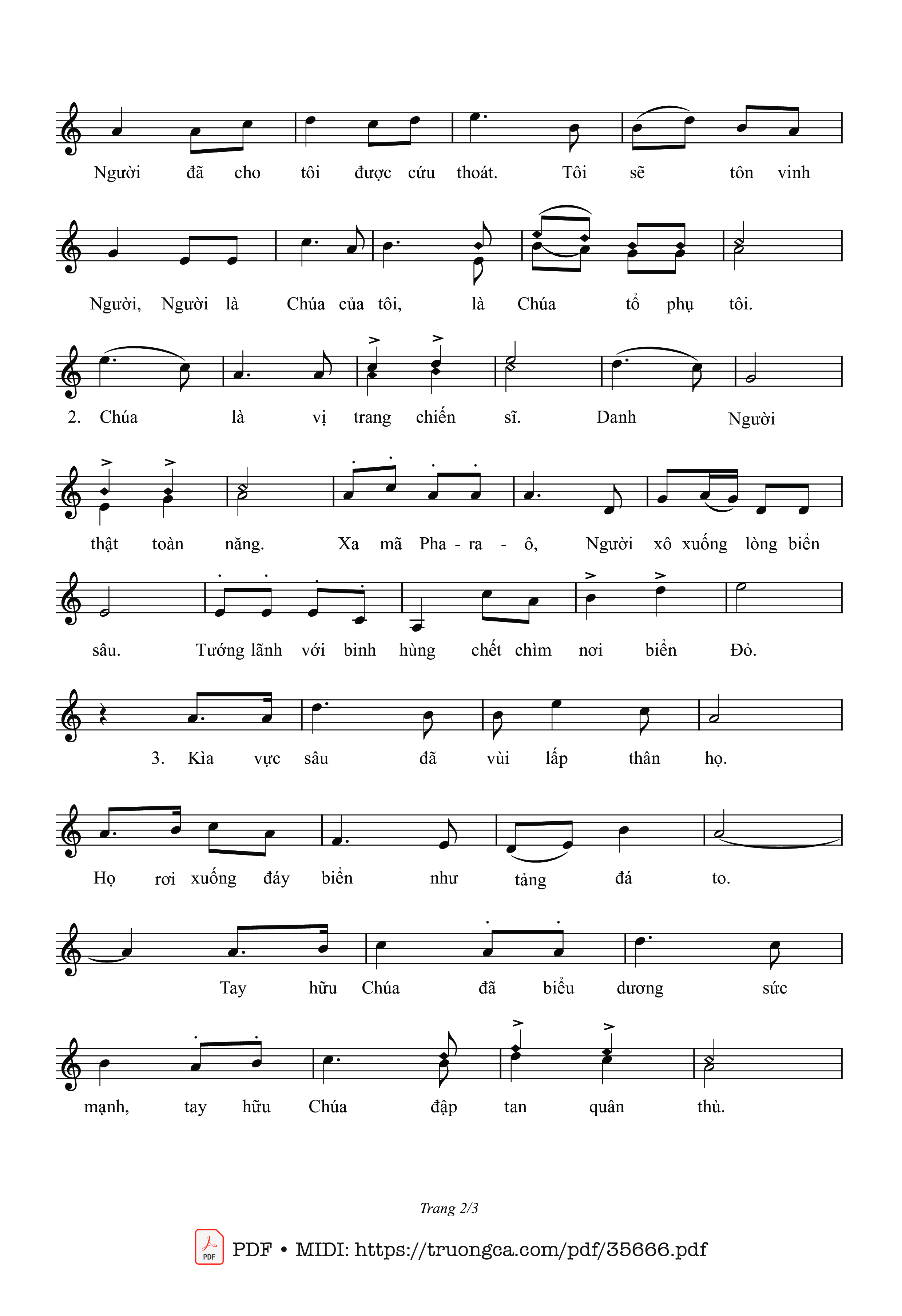Page 2 of Sheet music PDF Bài Ca Xuất Hành - Sr. Maria, Sle
