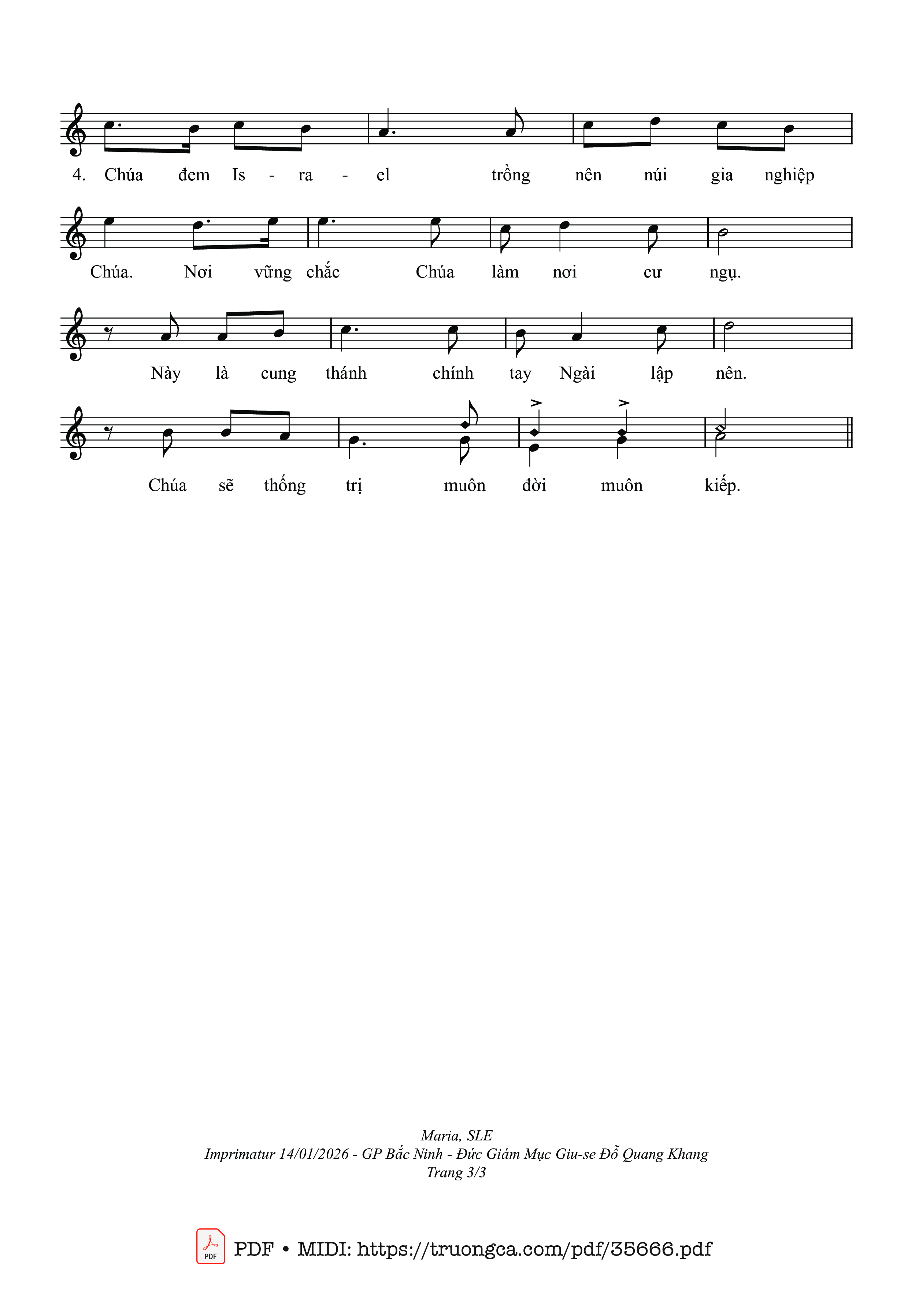Page 3 of Sheet music PDF Bài Ca Xuất Hành - Sr. Maria, Sle
